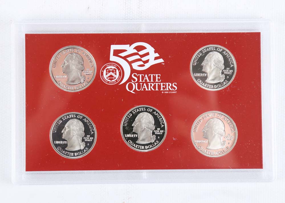 Four United States Mint 50 State Quarters Silver Proof Sets