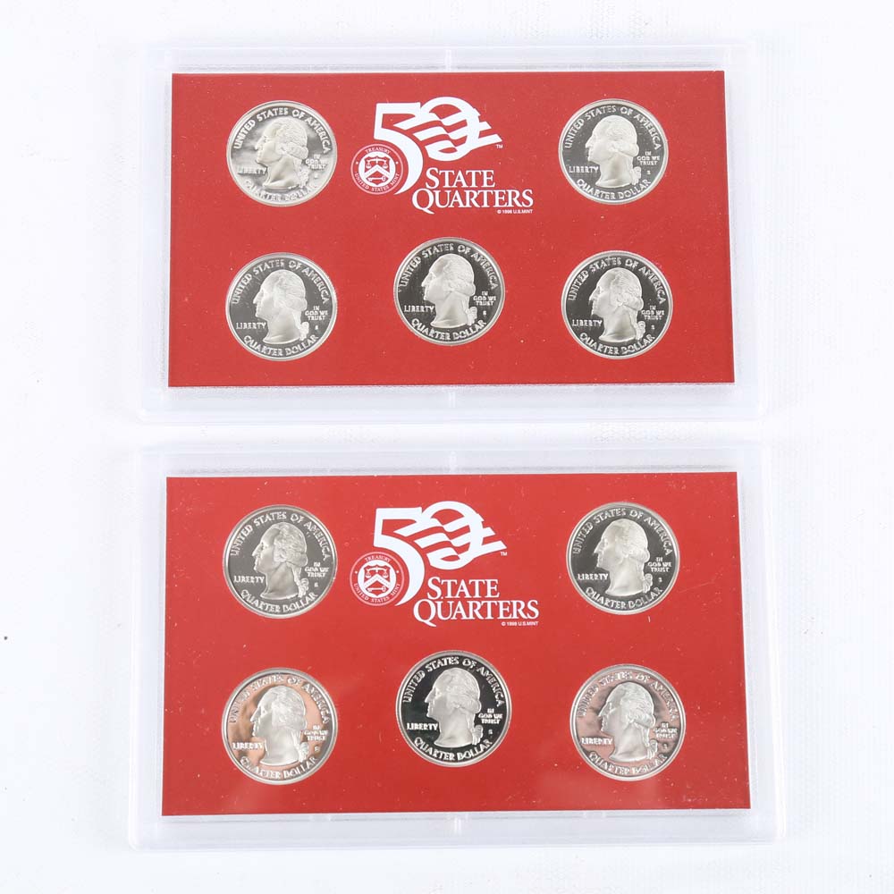 Four United States Mint 50 State Quarters Silver Proof Sets