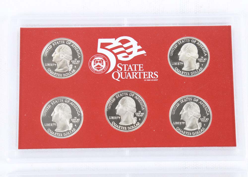 Four United States Mint 50 State Quarters Silver Proof Sets