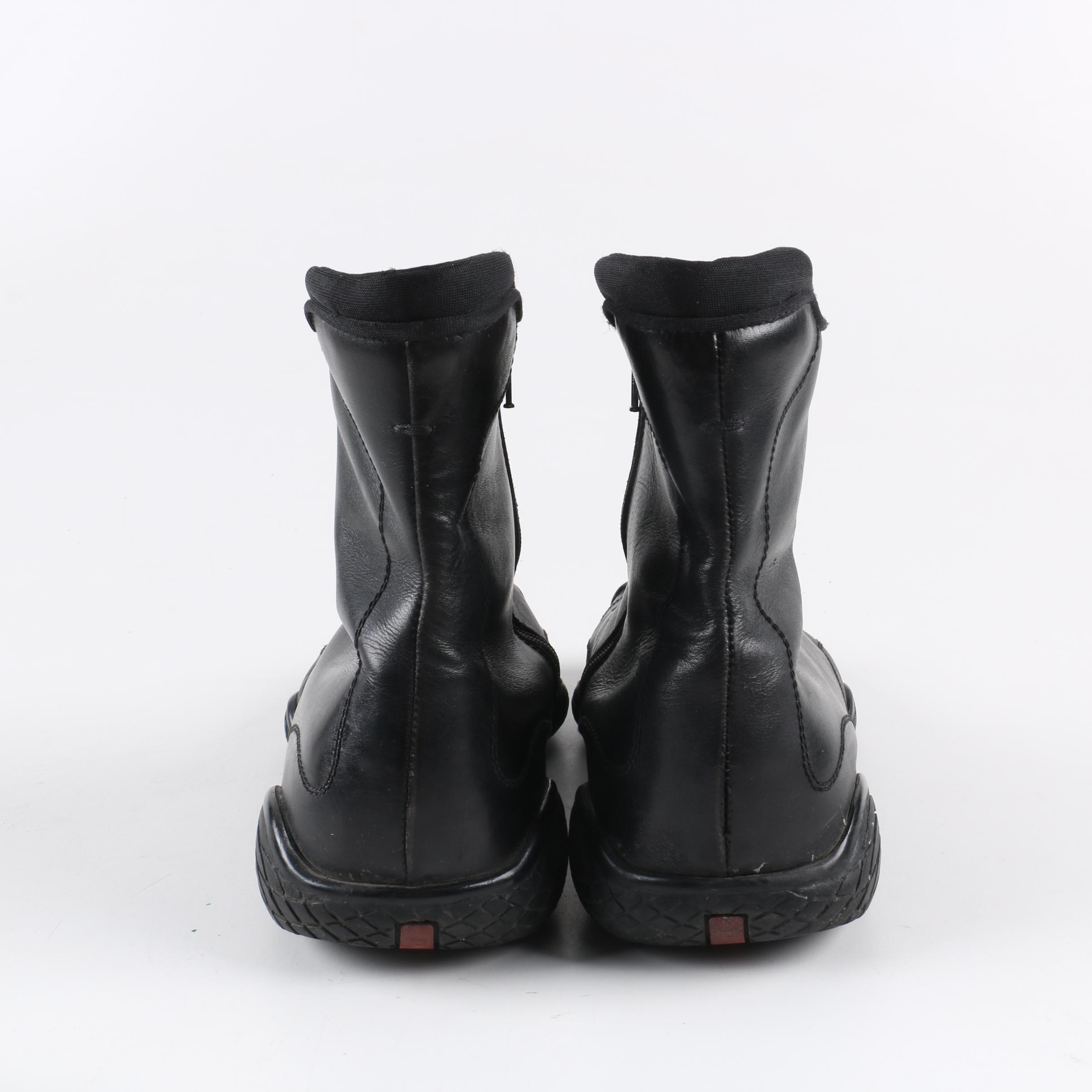 Men's Prada Black Leather Boots