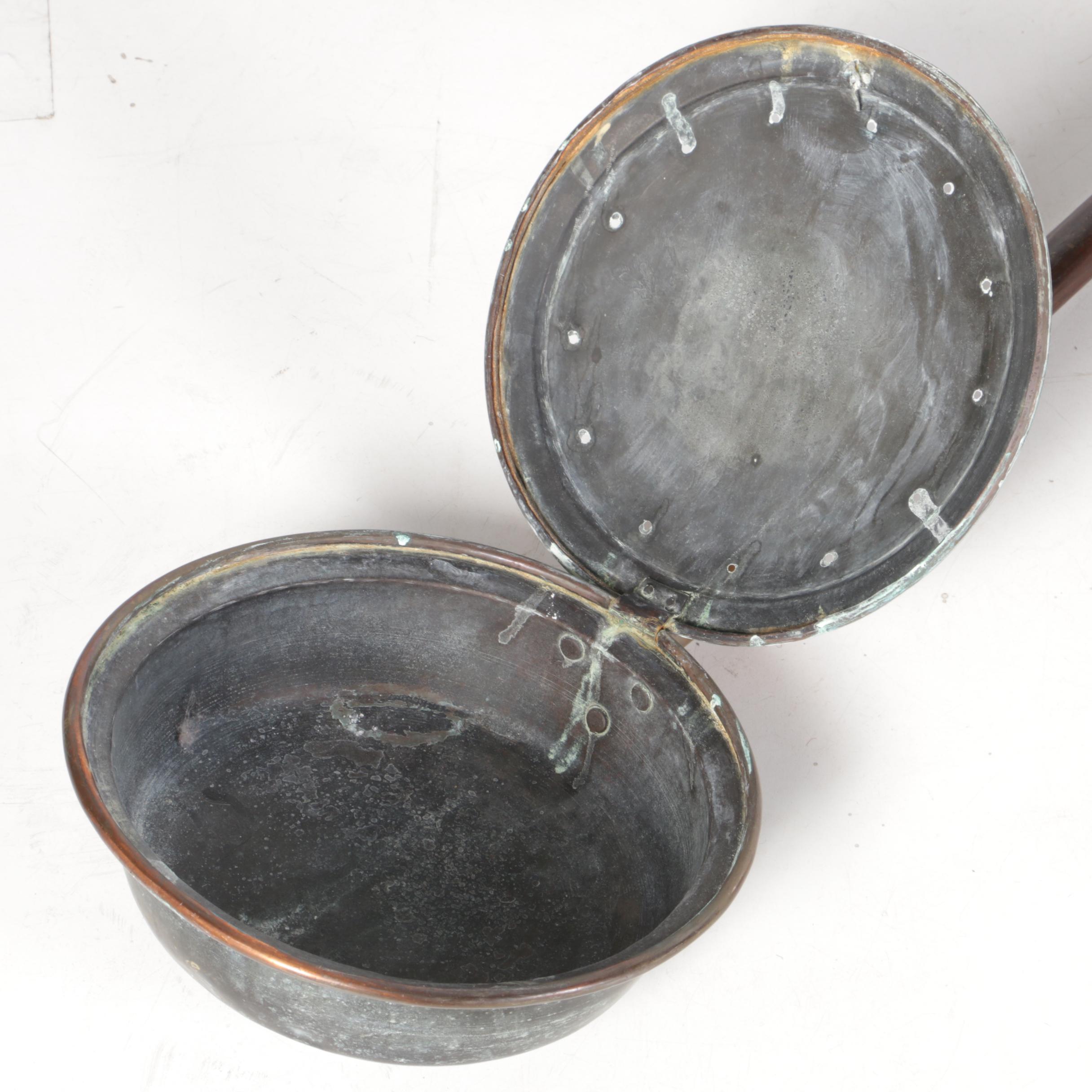 Vintage Copper Bed Warmer