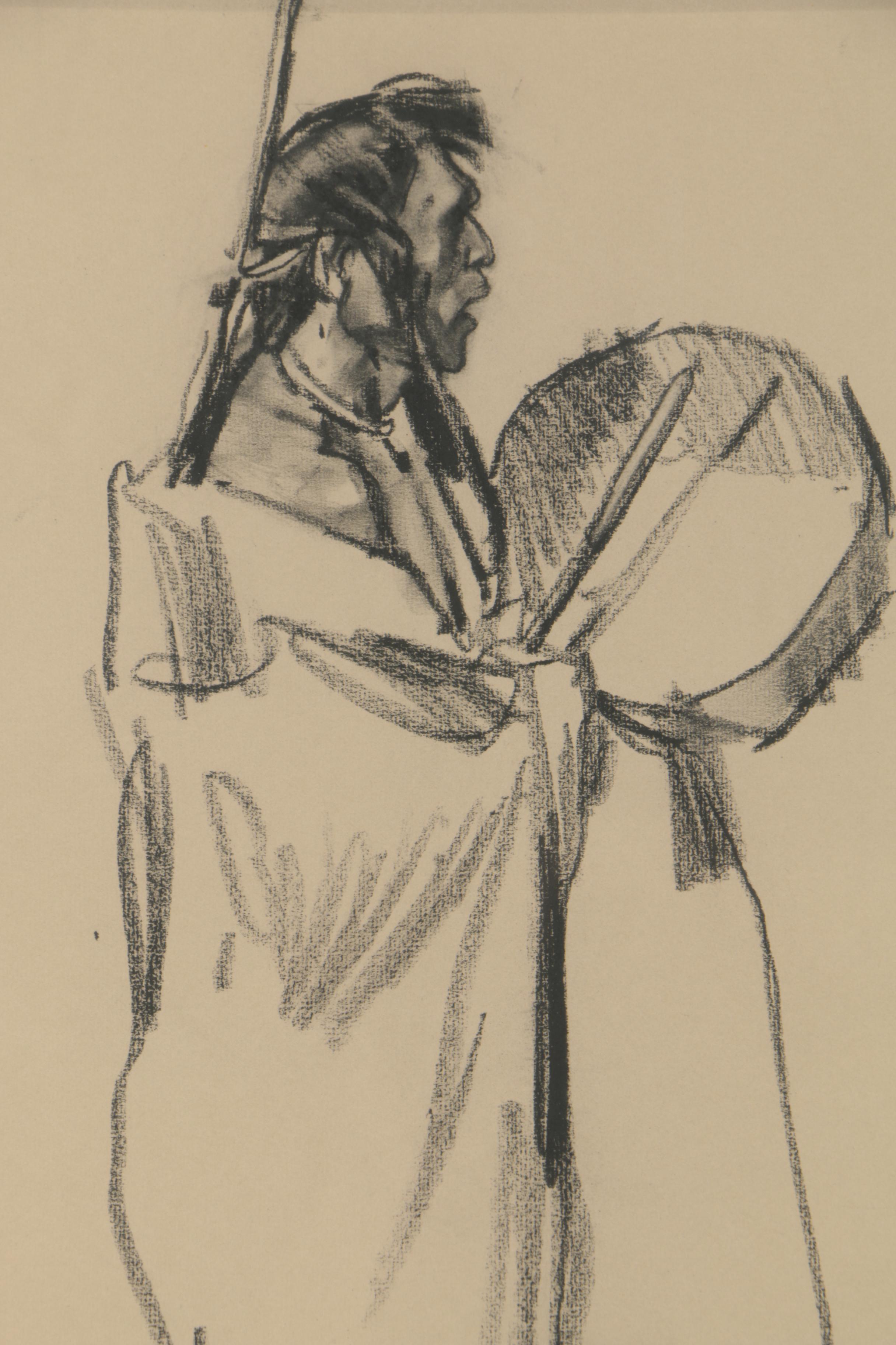 Ned Jacob Charcoal Drawing