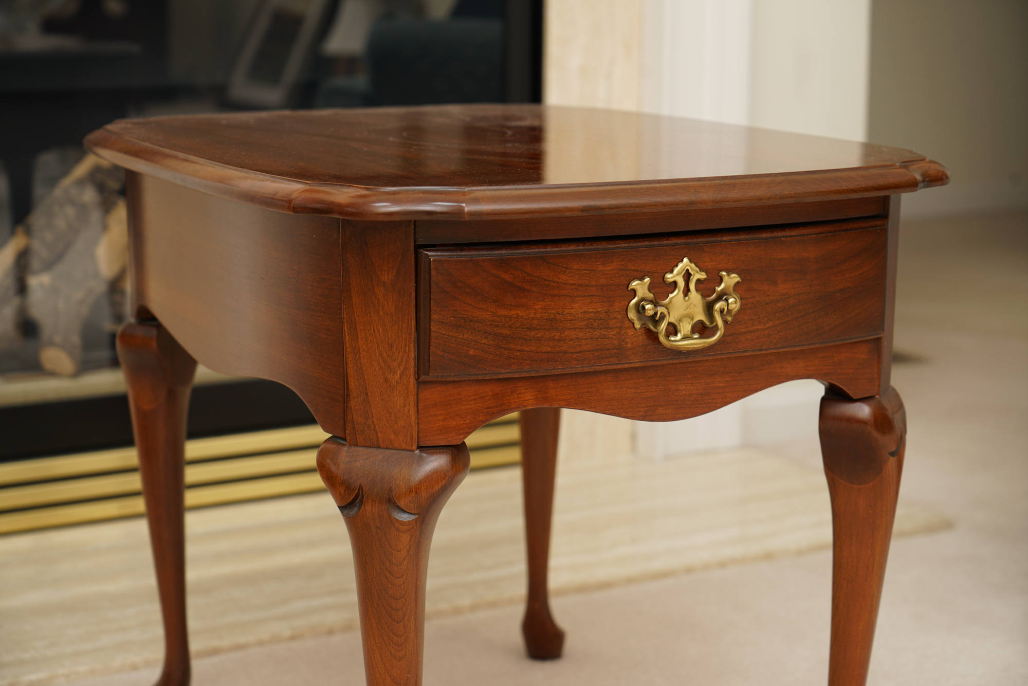 Queen Anne Style Cherry End Tables by Pennsylvania House