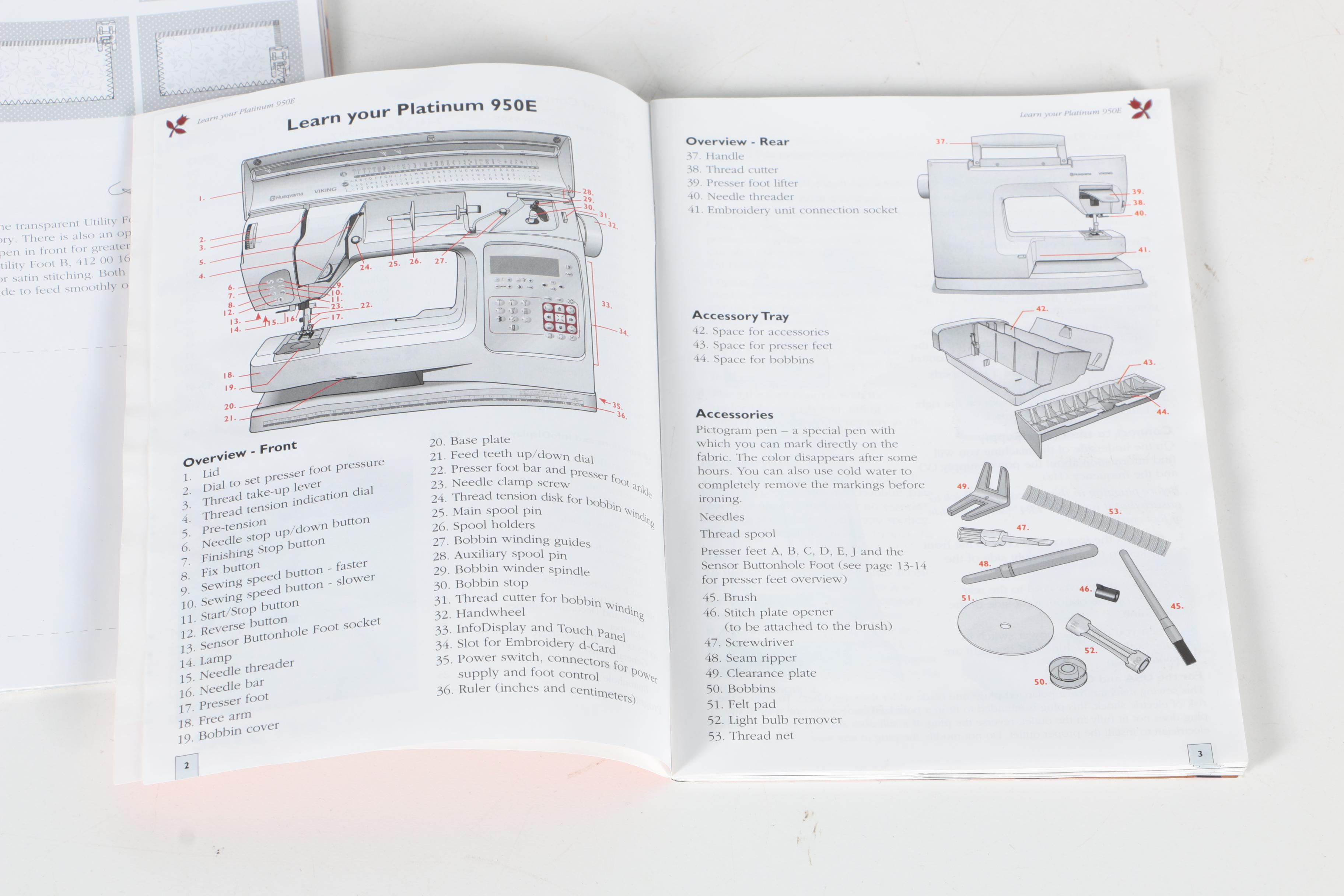 Husqvarna Viking Platinum 950 E Sewing Machine