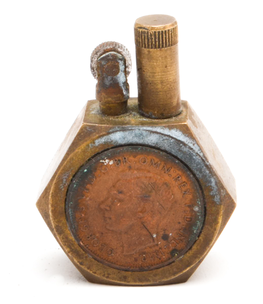 World War II British Trench Lighter and Elephant Cigarette Lighter