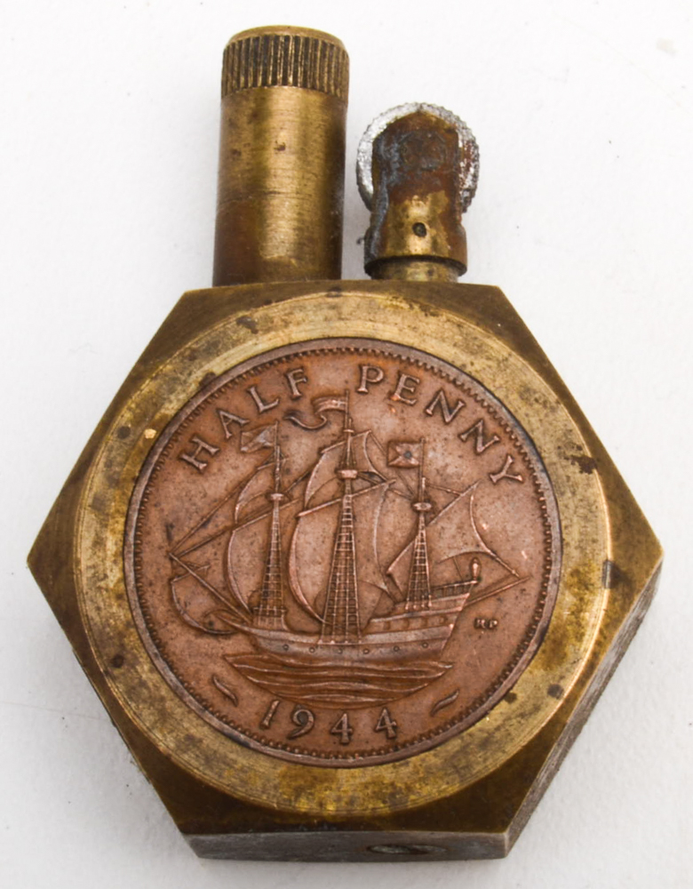 World War II British Trench Lighter and Elephant Cigarette Lighter