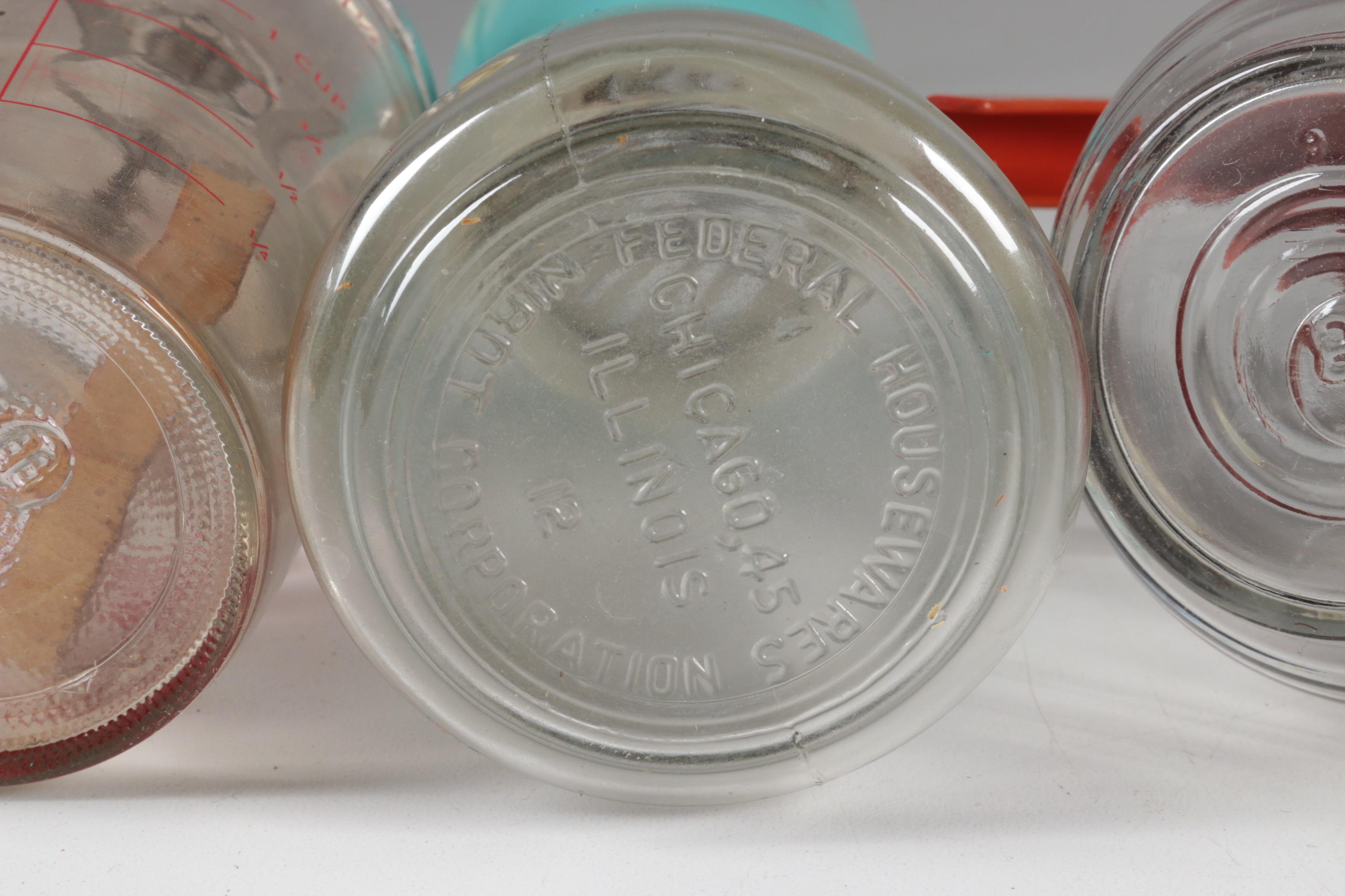 Vintage Wooden Rolling Pins, Glass Syrup Decanters and Cooking Accessories