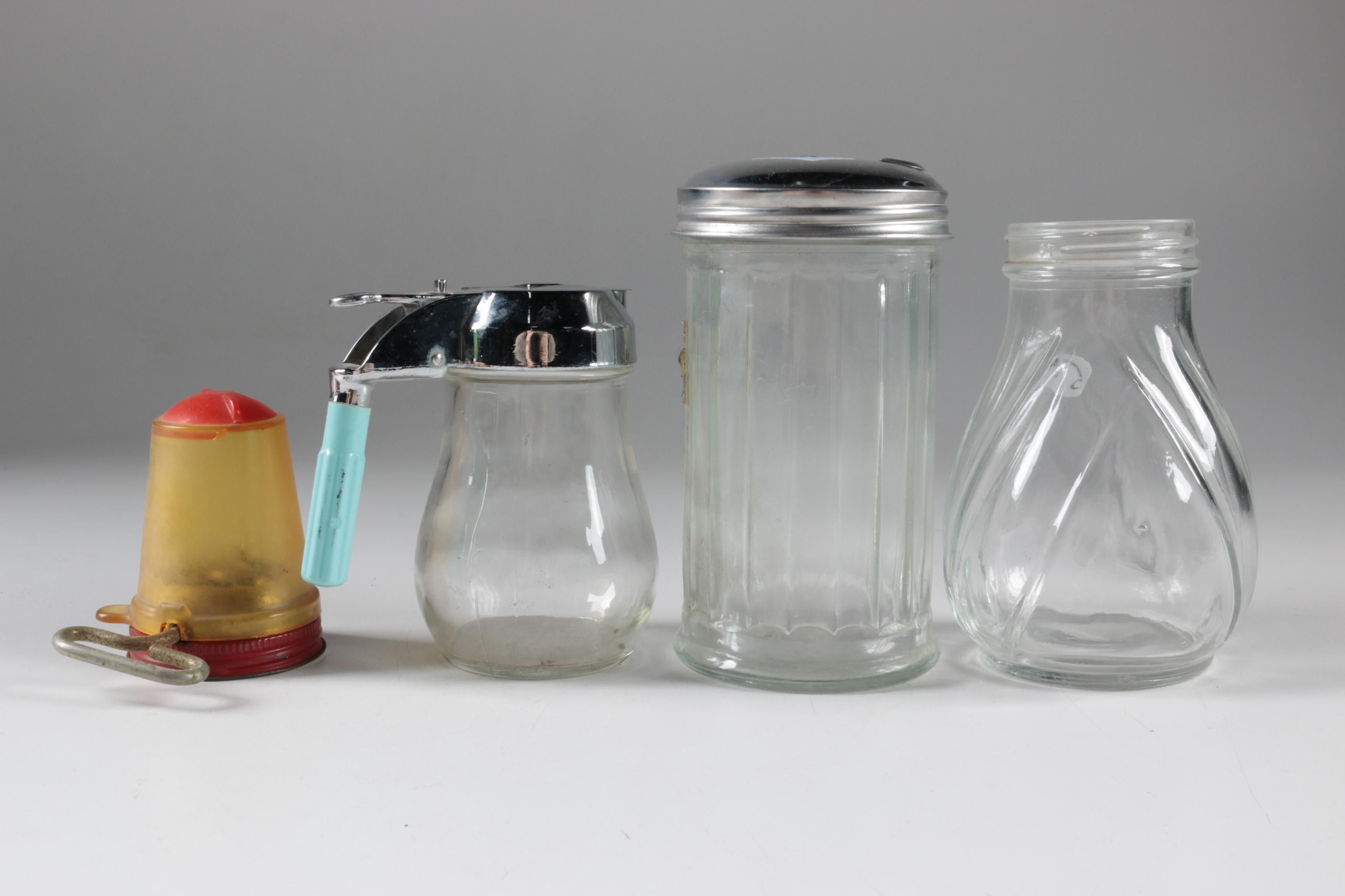 Vintage Wooden Rolling Pins, Glass Syrup Decanters and Cooking Accessories