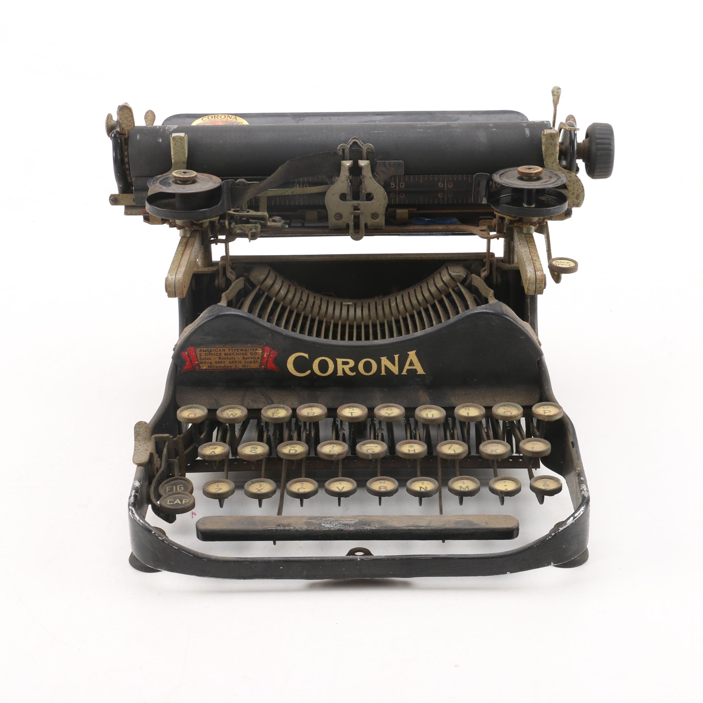 Antique Corona Typewriter