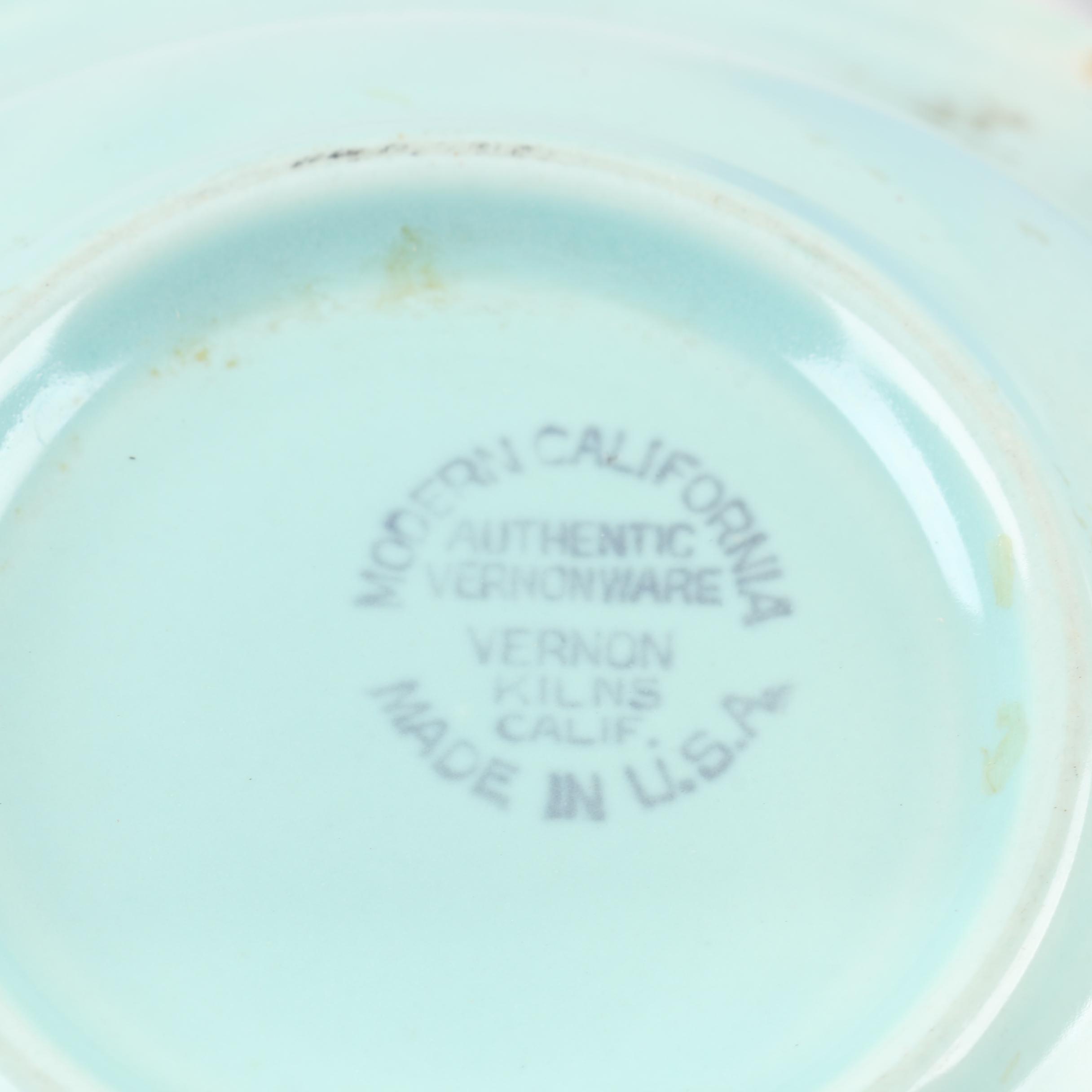 Vintage Vernon Kilns "Modern California" and Other Tableware