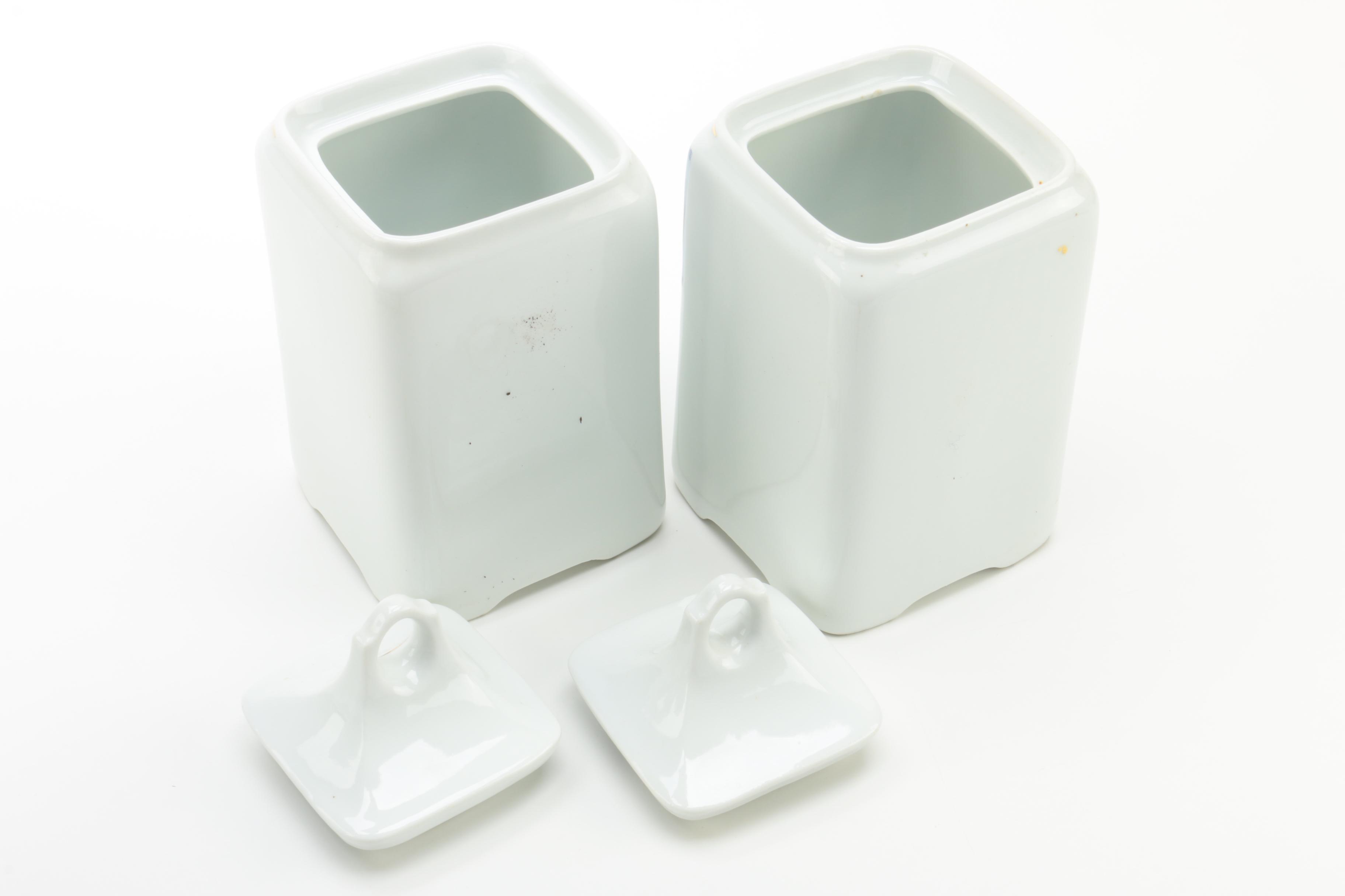 German Porcelain Kitchen Canisters