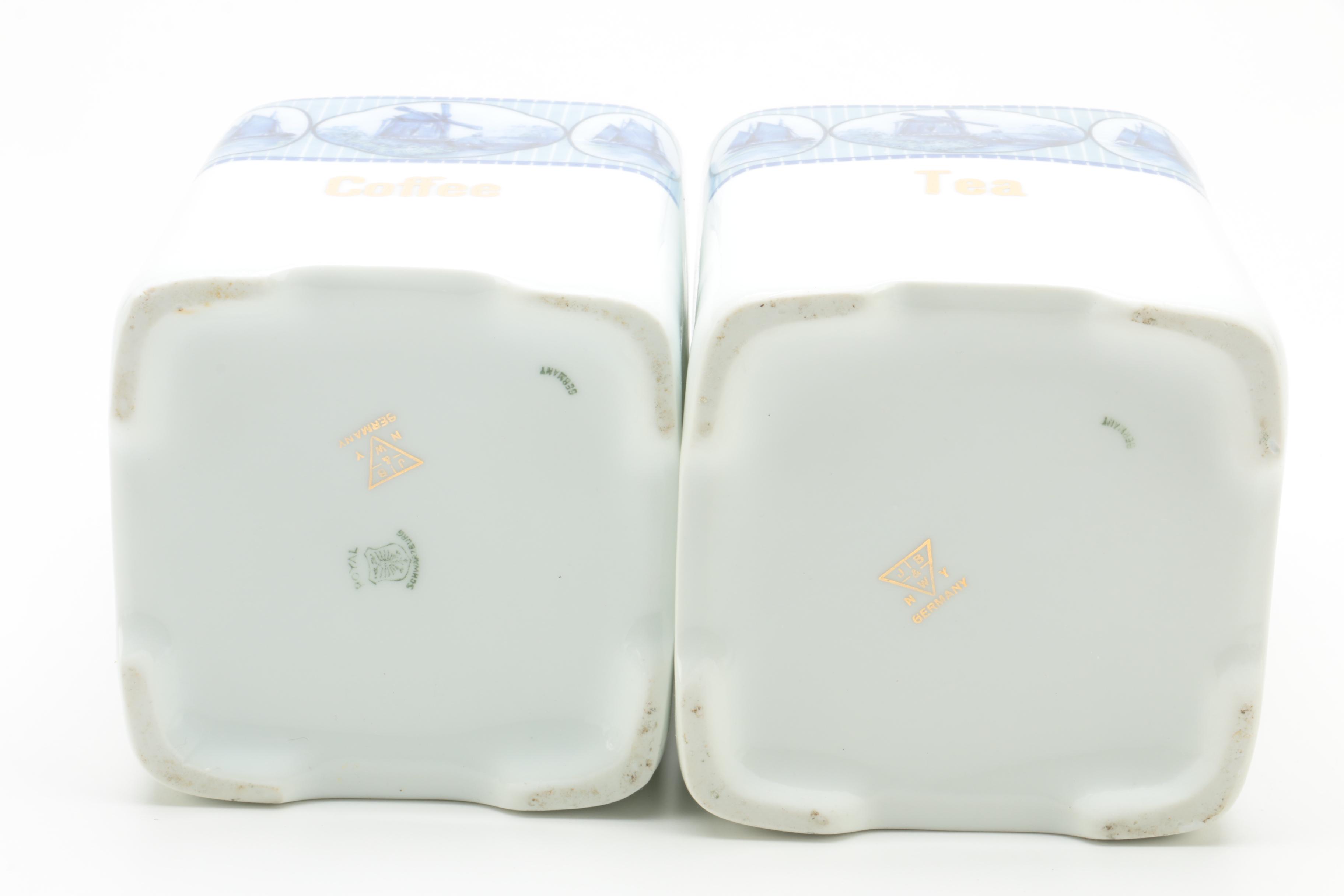 German Porcelain Kitchen Canisters