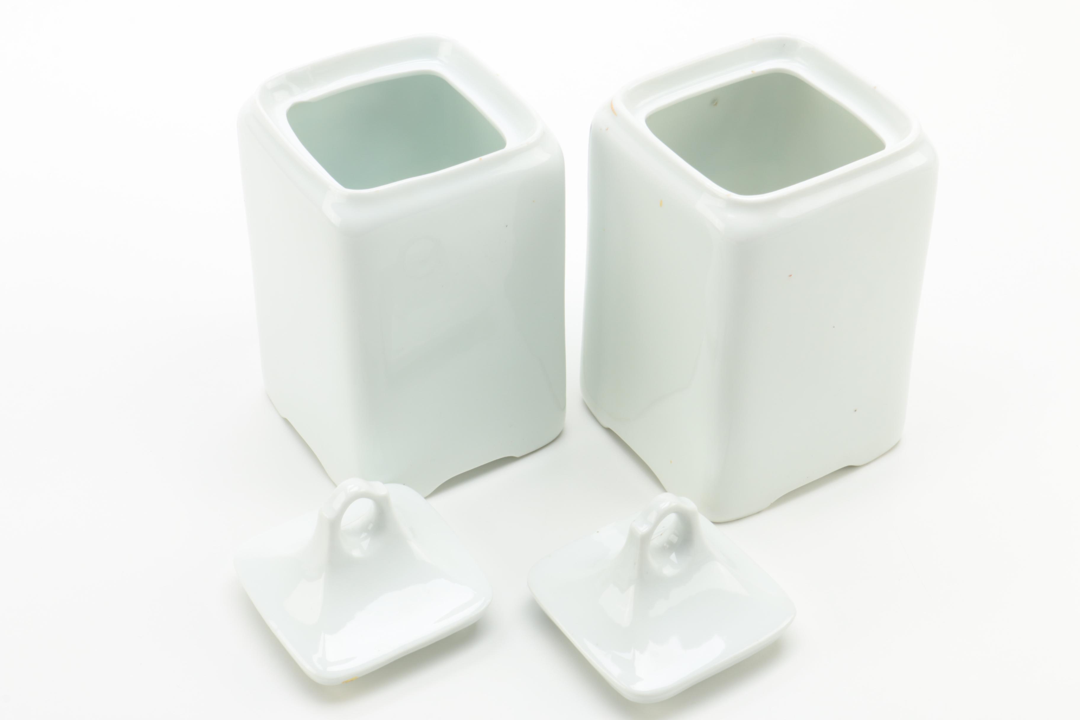 German Porcelain Kitchen Canisters