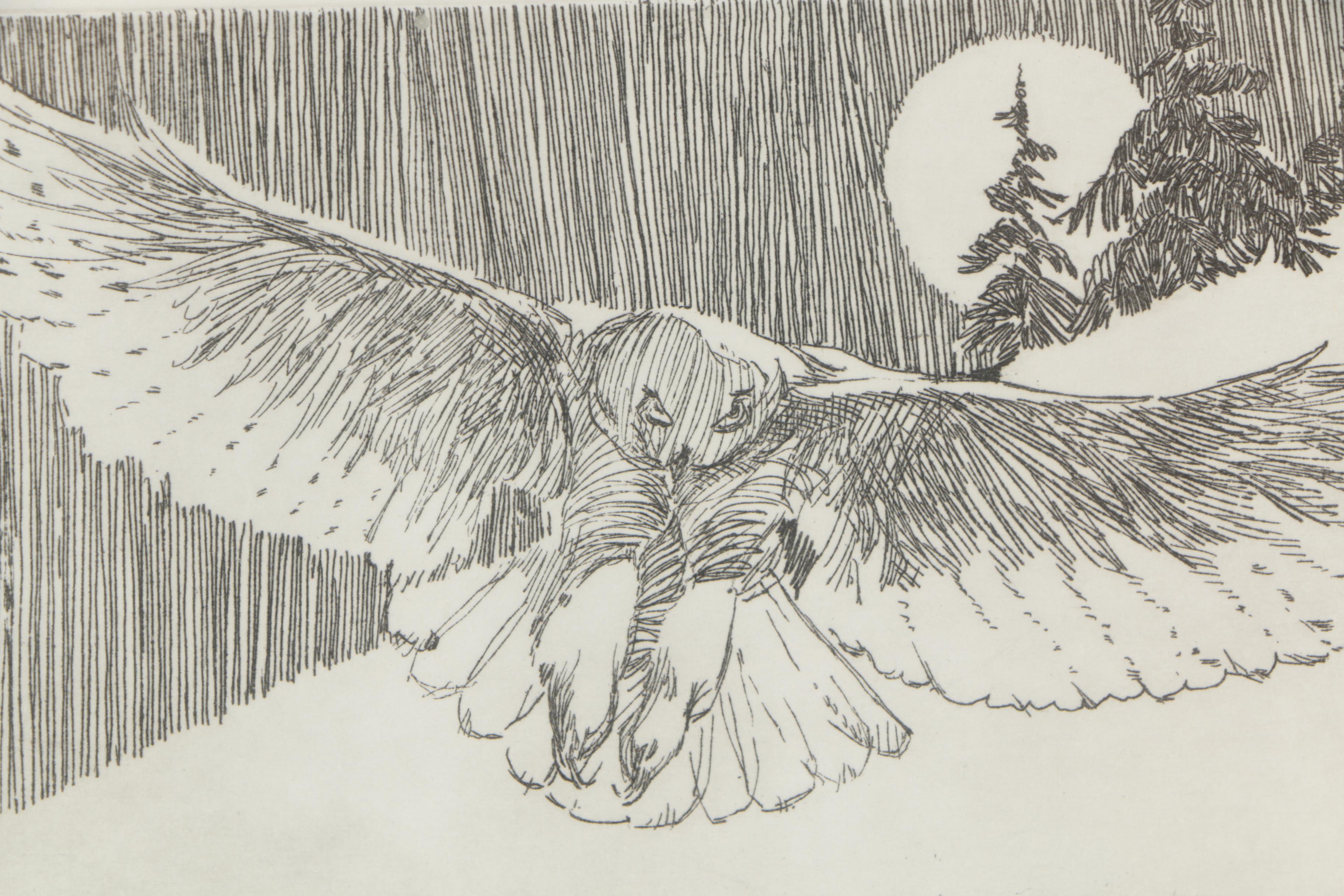 Hollis Williford Etching "Silent Knight"