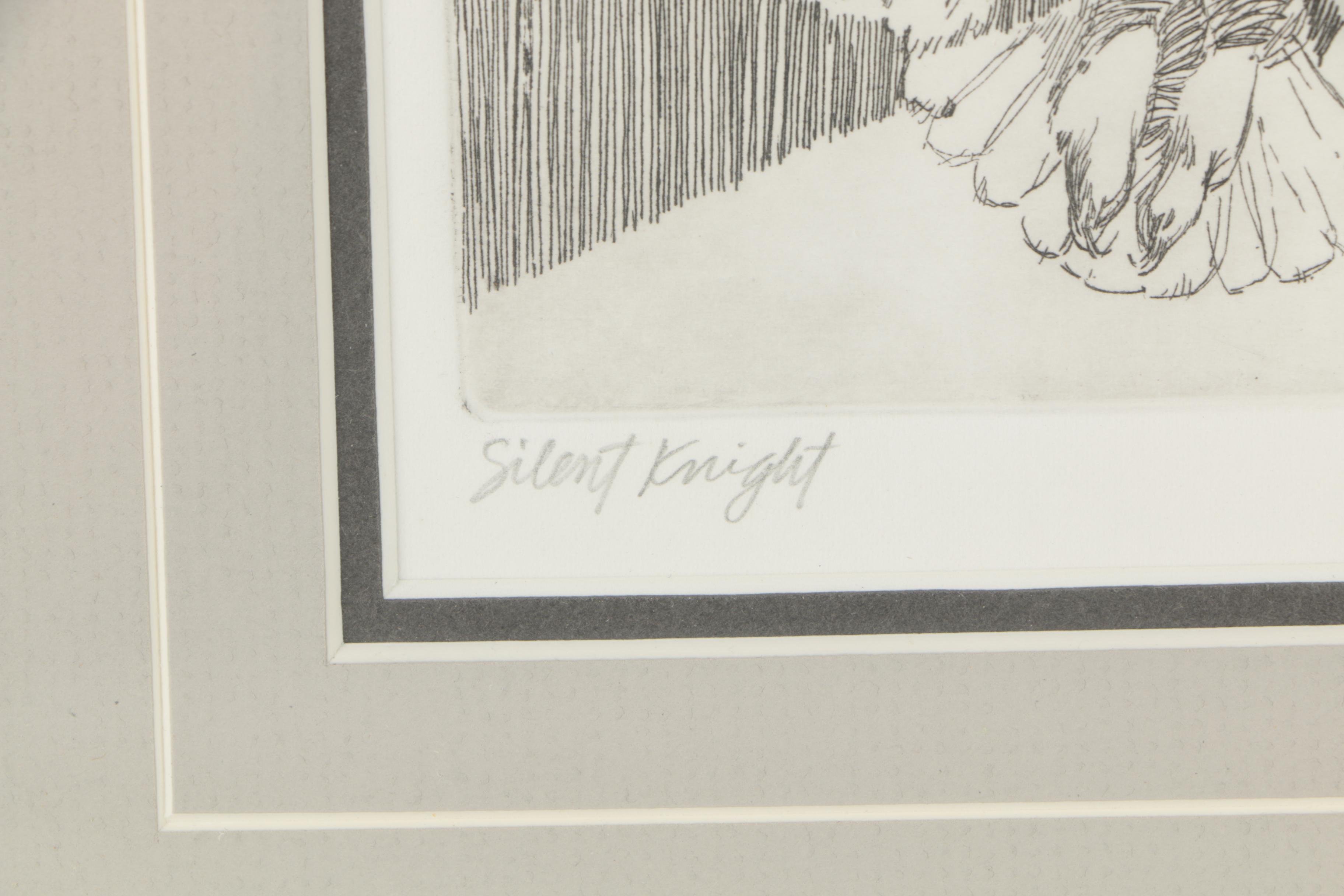 Hollis Williford Etching "Silent Knight"