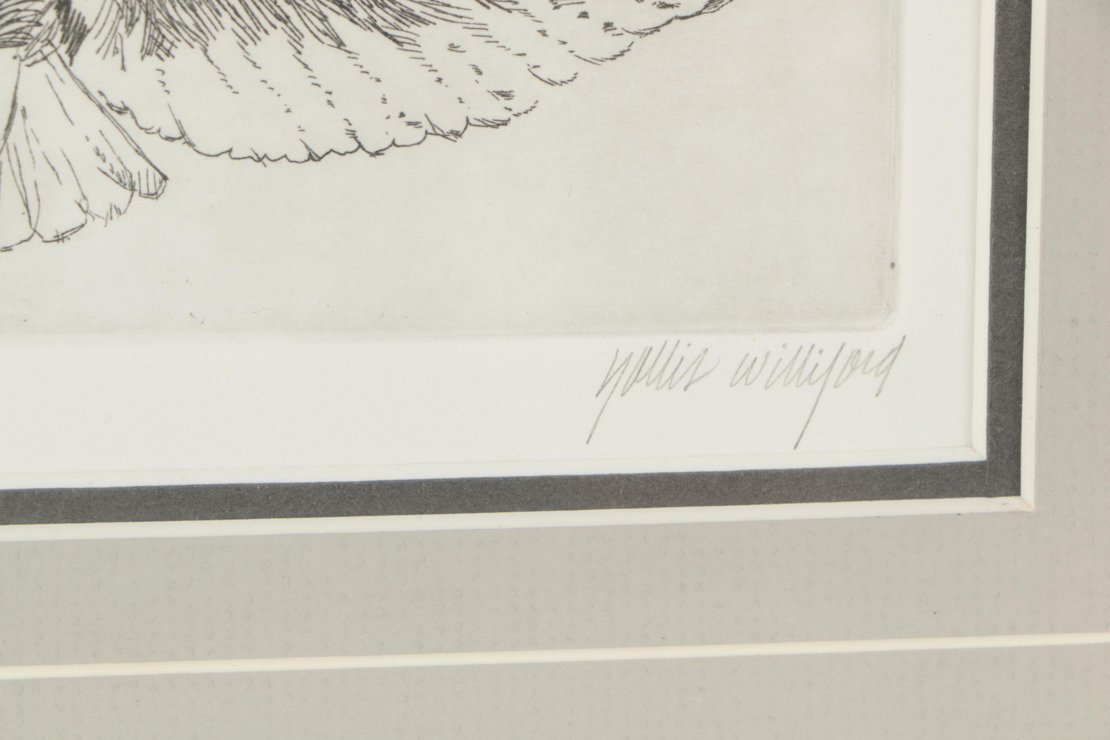 Hollis Williford Etching "Silent Knight"