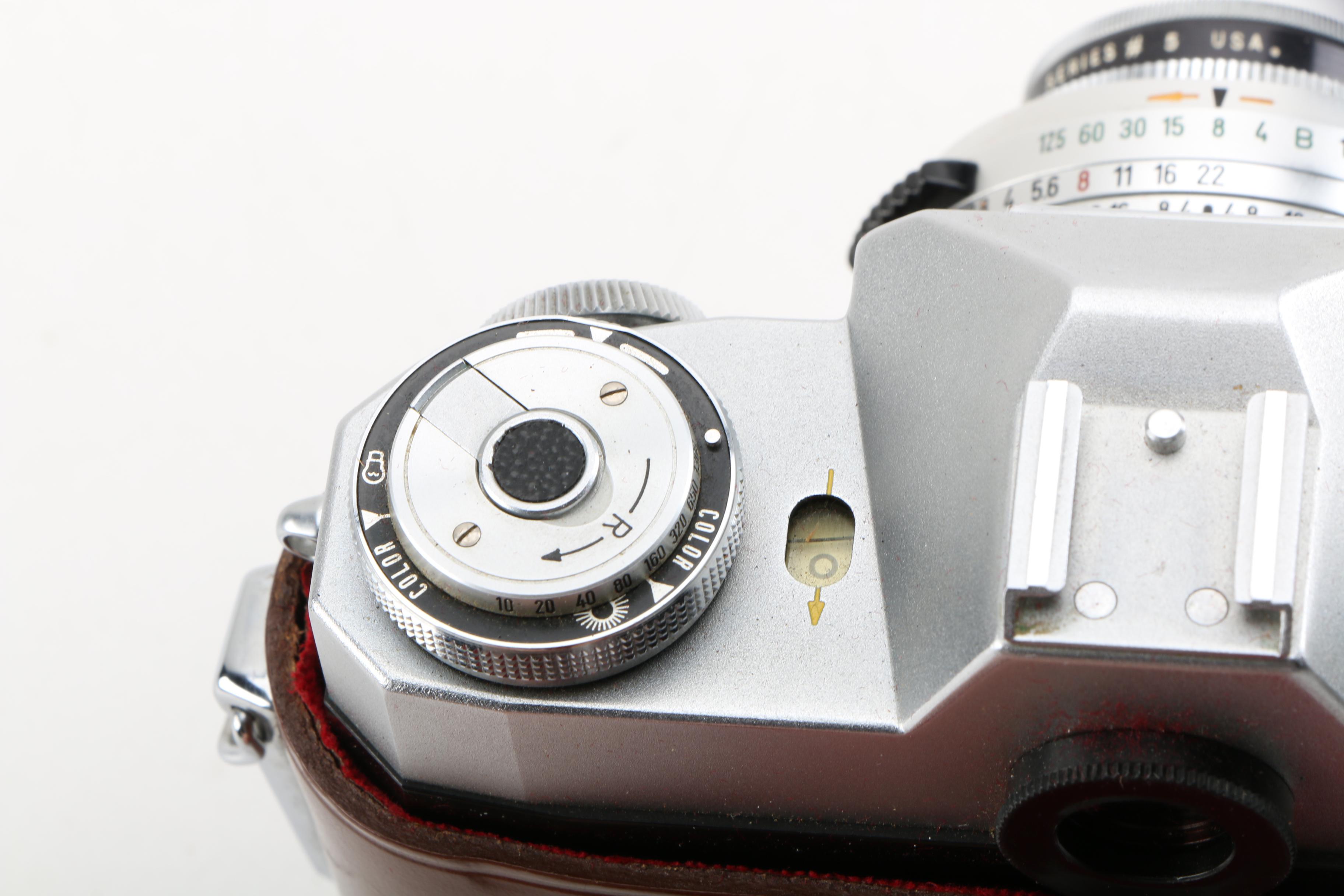 Zeiss Ikon Contraflex Still Camera with Matching Leather Case