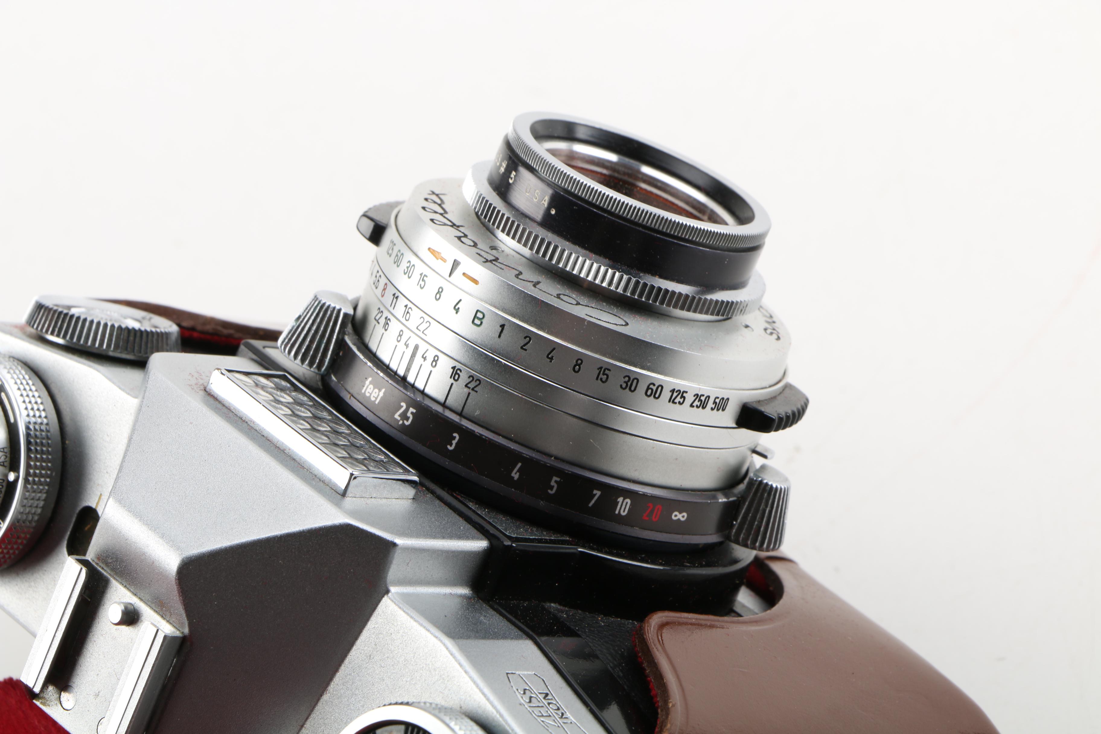 Zeiss Ikon Contraflex Still Camera with Matching Leather Case