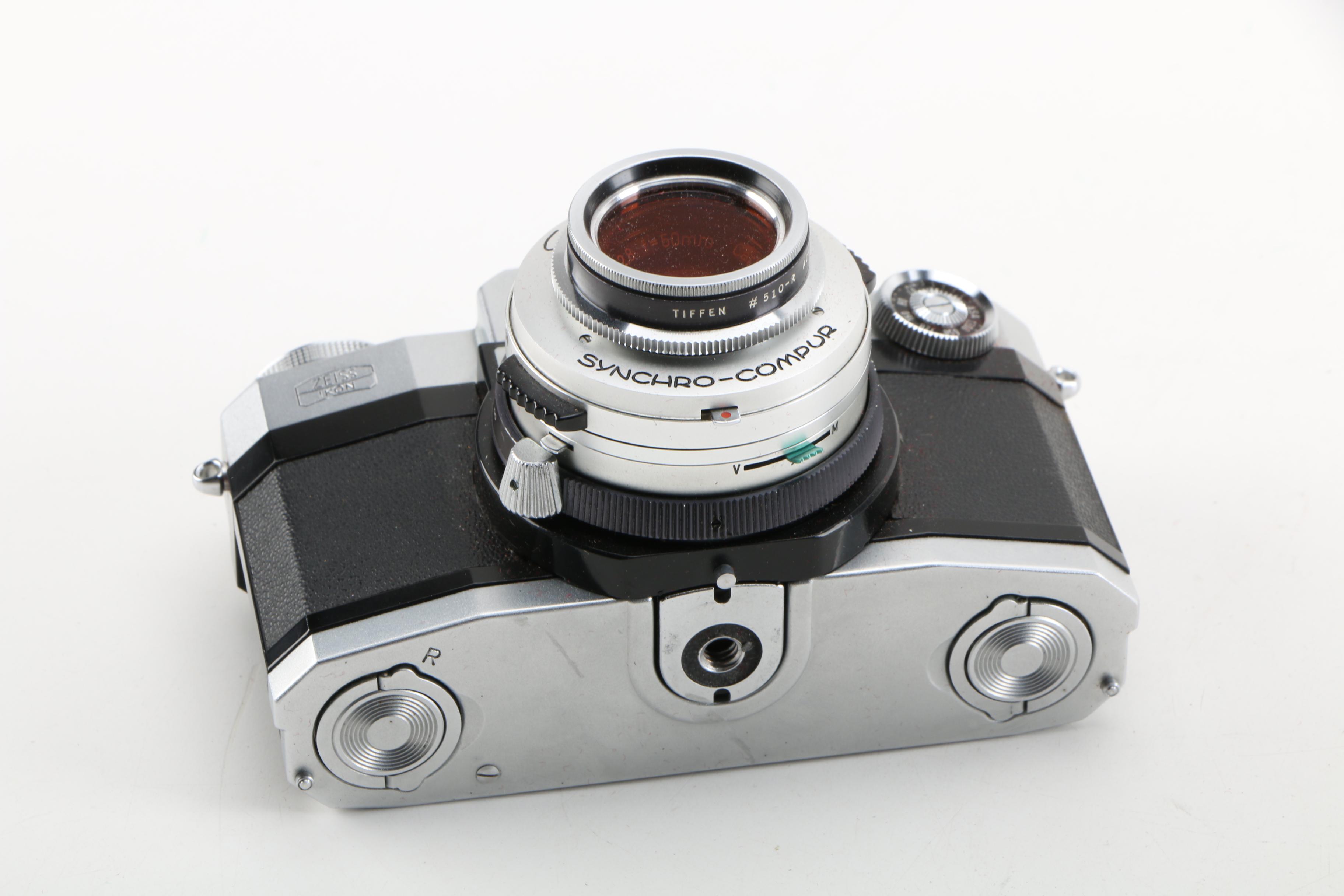 Zeiss Ikon Contraflex Still Camera with Matching Leather Case