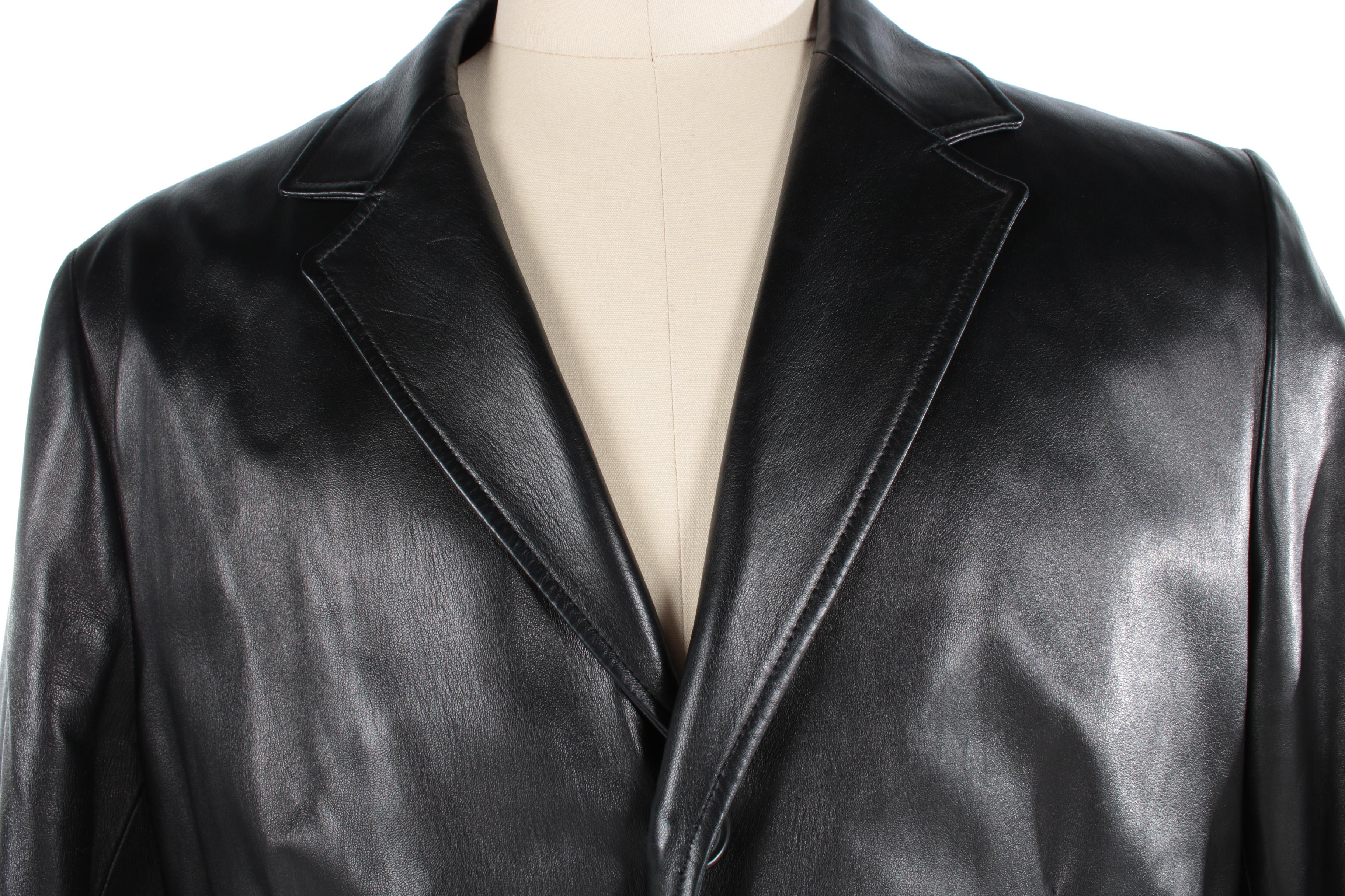 Men's Prada Black Leather Jacket