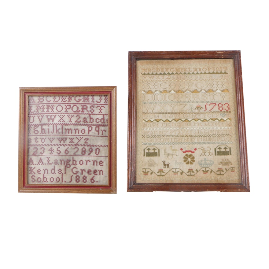 Antique English Cross-Stitch Samplers