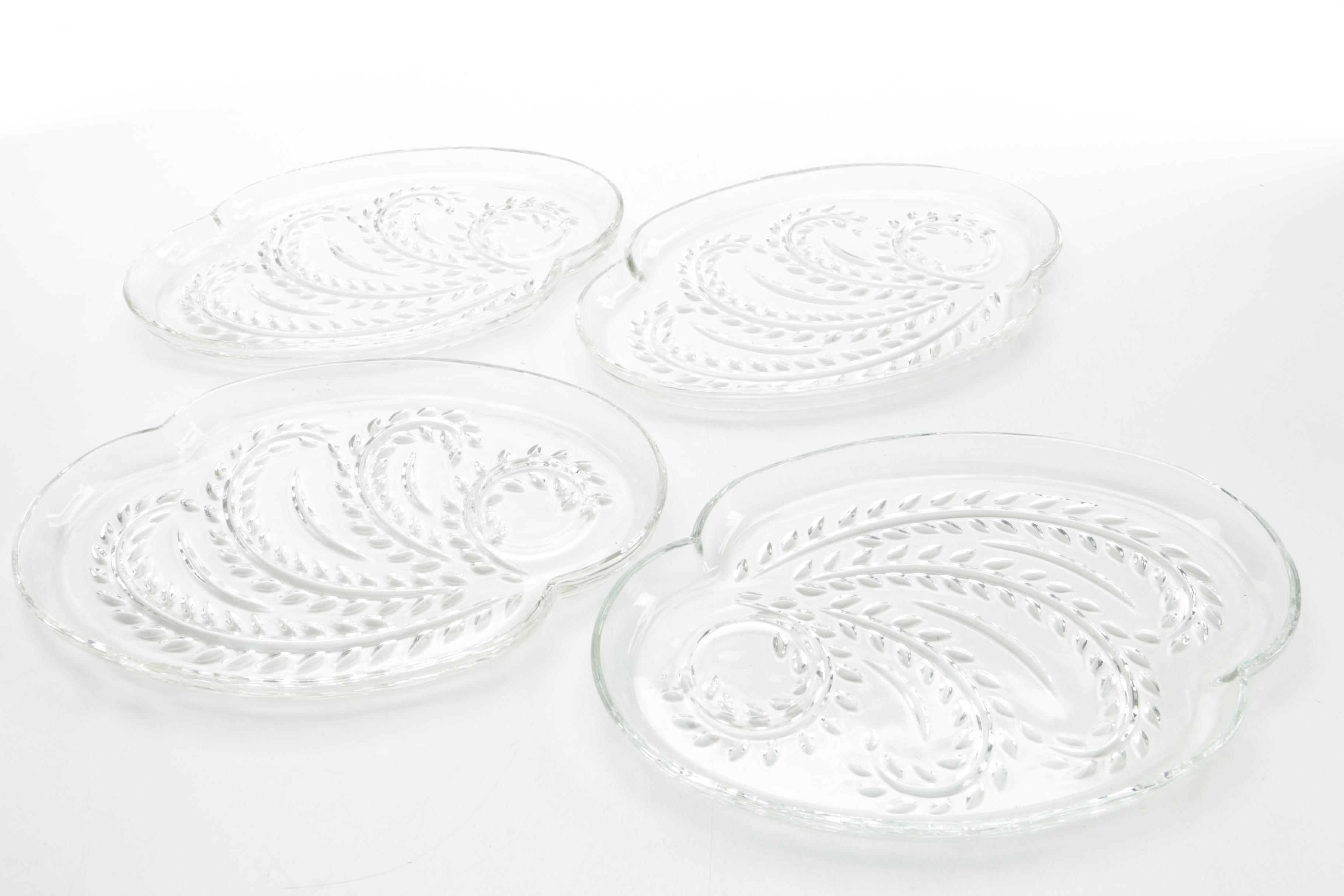 Federal Glass "Homestead" Snack Plates and Cup Sets