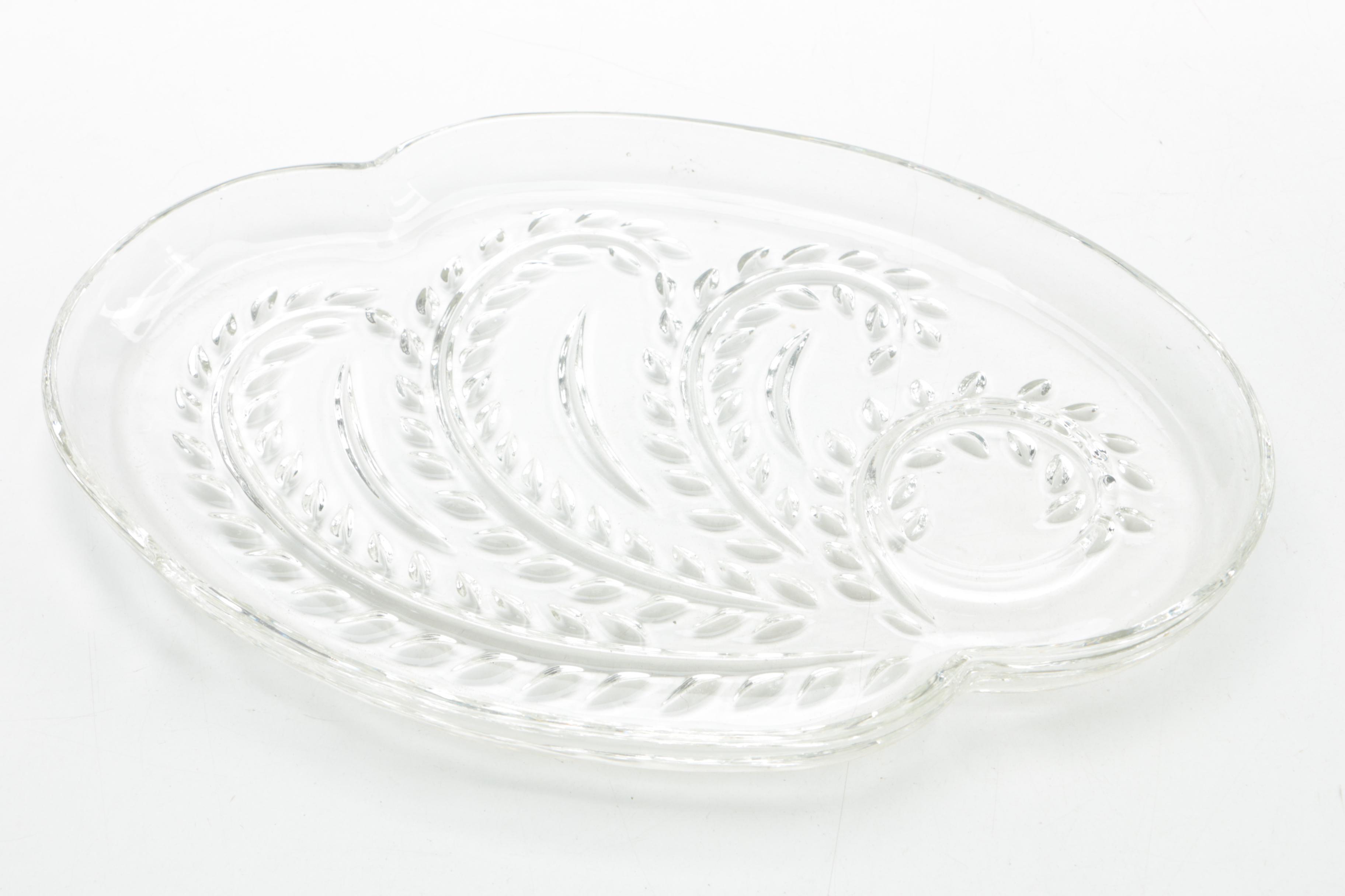 Federal Glass "Homestead" Snack Plates and Cup Sets