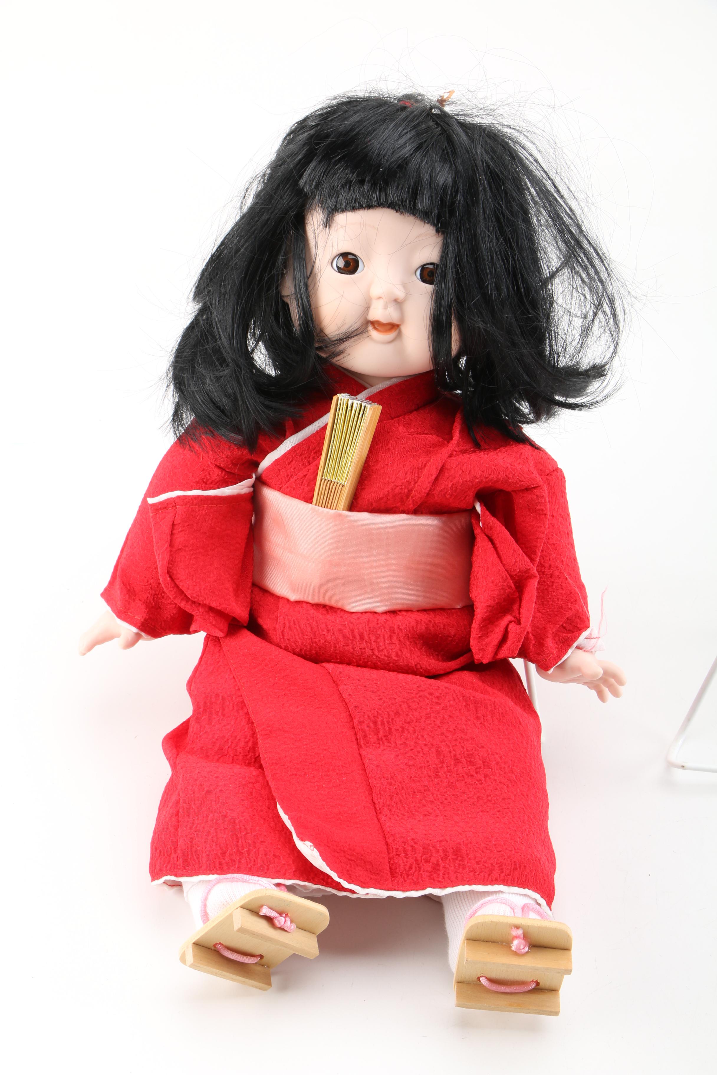 William Tung Signed "Japanese Traditions" Porcelain Dolls