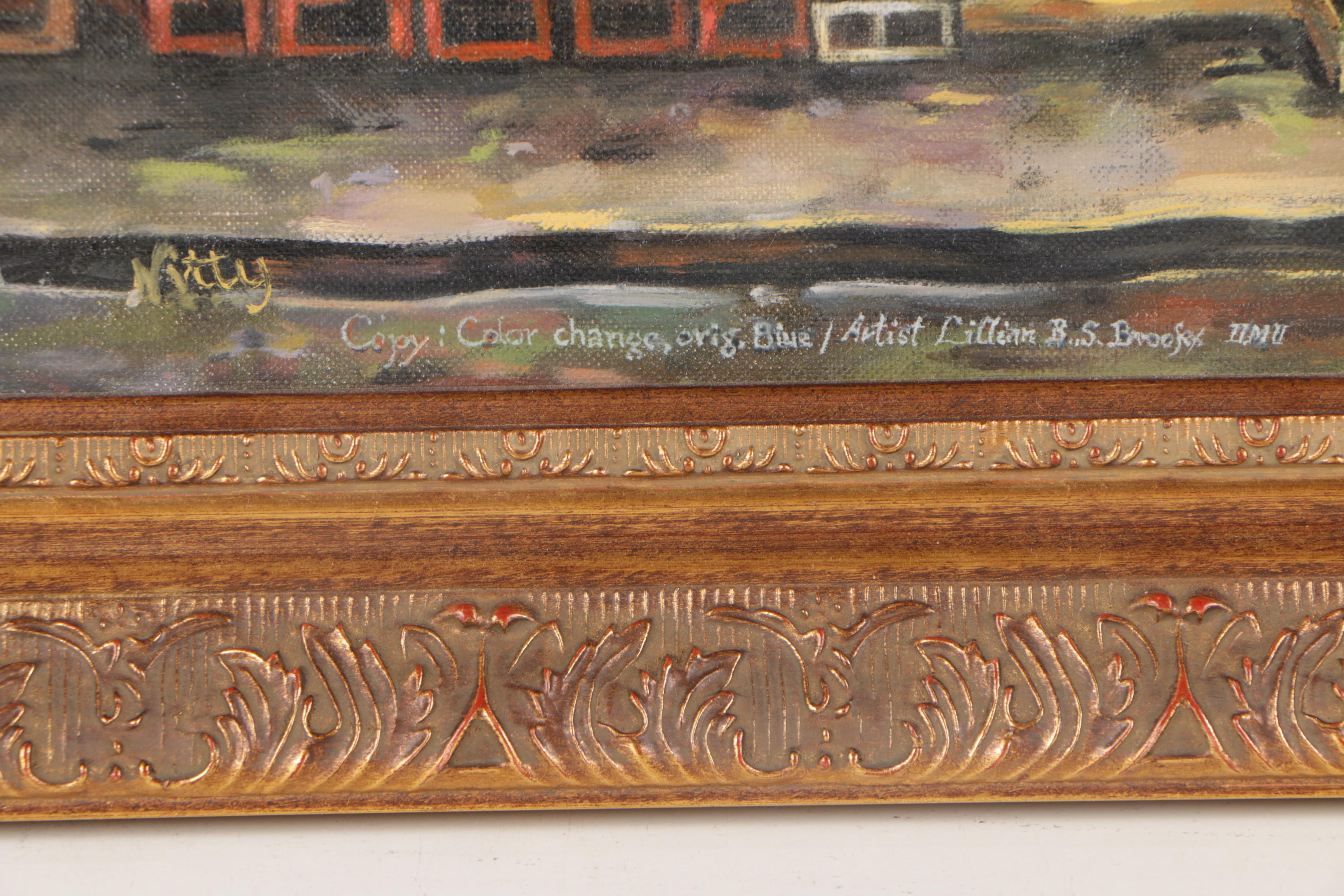 Nitty Oil Painting of a Grocery Storefront