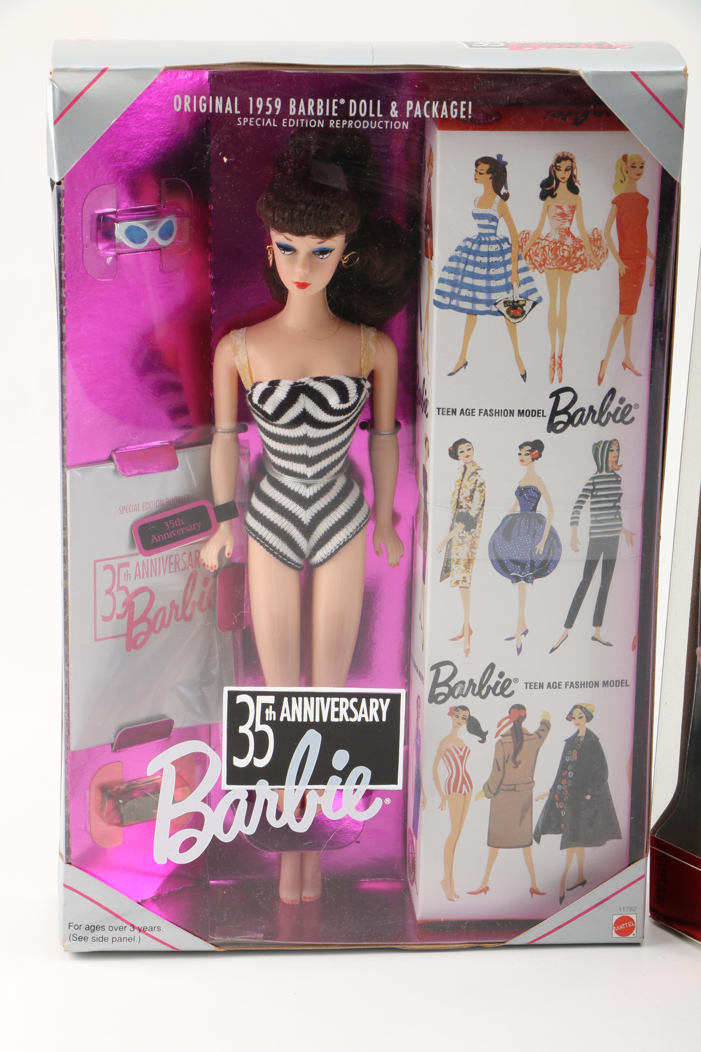 Barbies Including "35th Anniversary" and "Enchanted Evening"