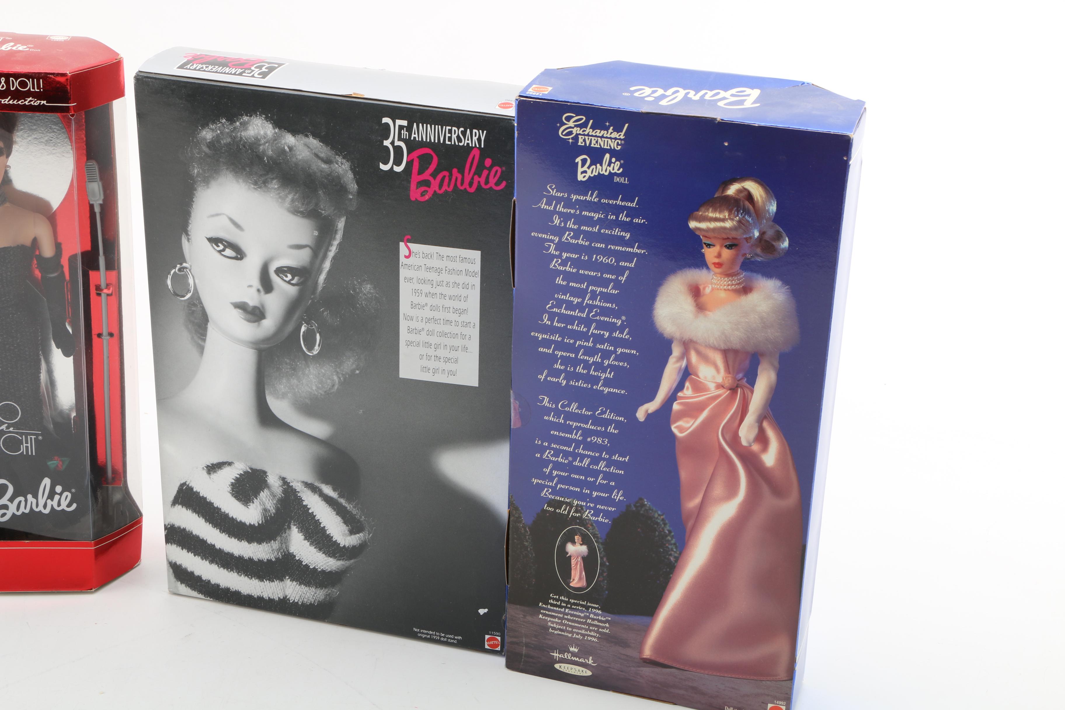 Barbies Including "35th Anniversary" and "Enchanted Evening"