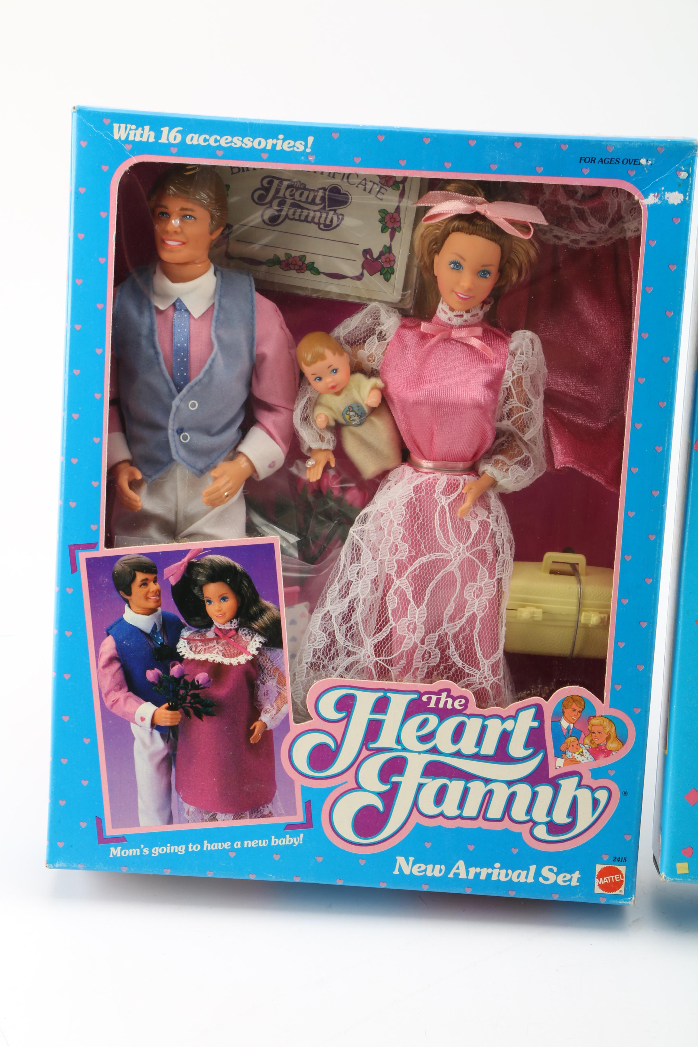 1980s Mattel "The Heart Family" Doll Sets