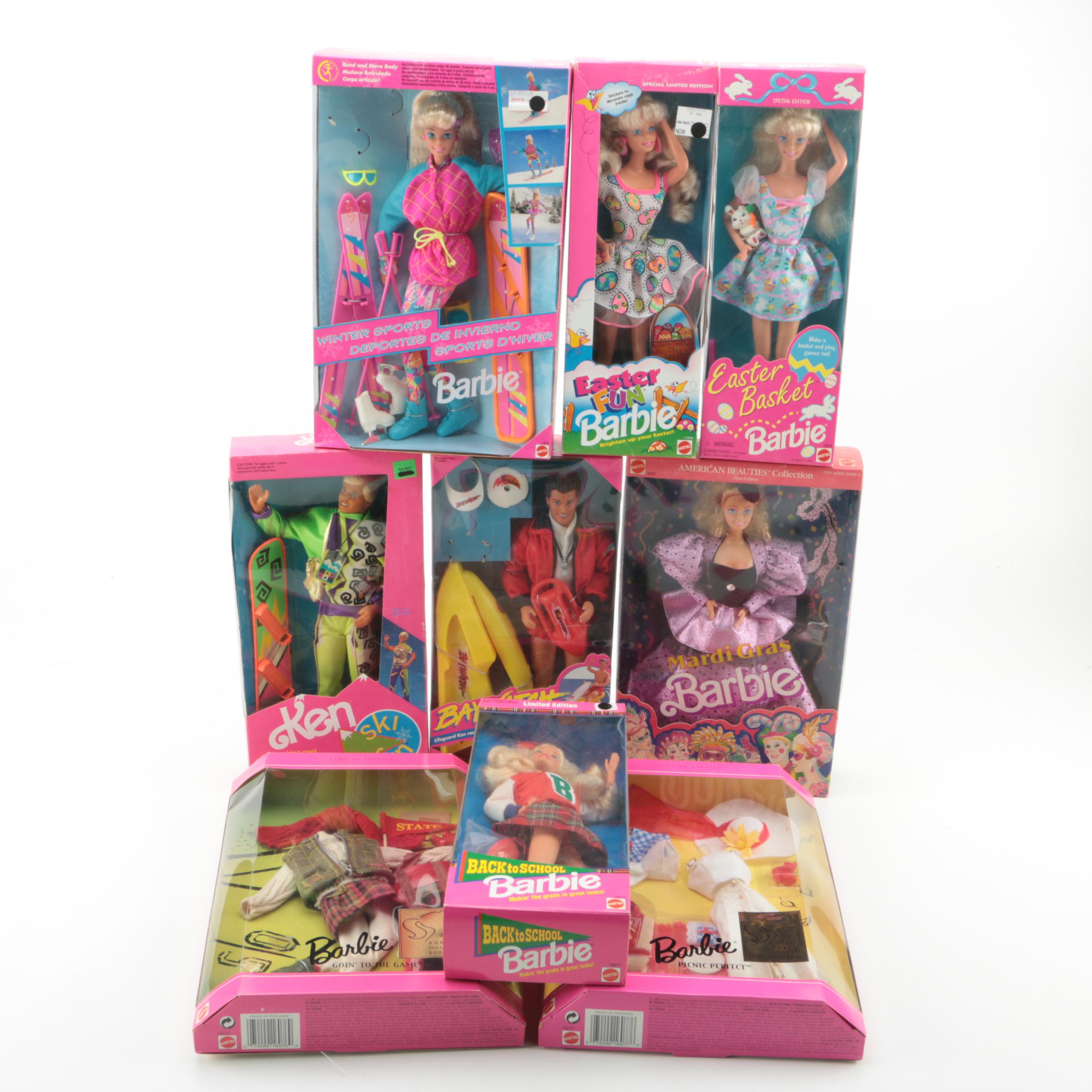 Vintage Mattel Barbie Dolls Featuring "Easter Fun"