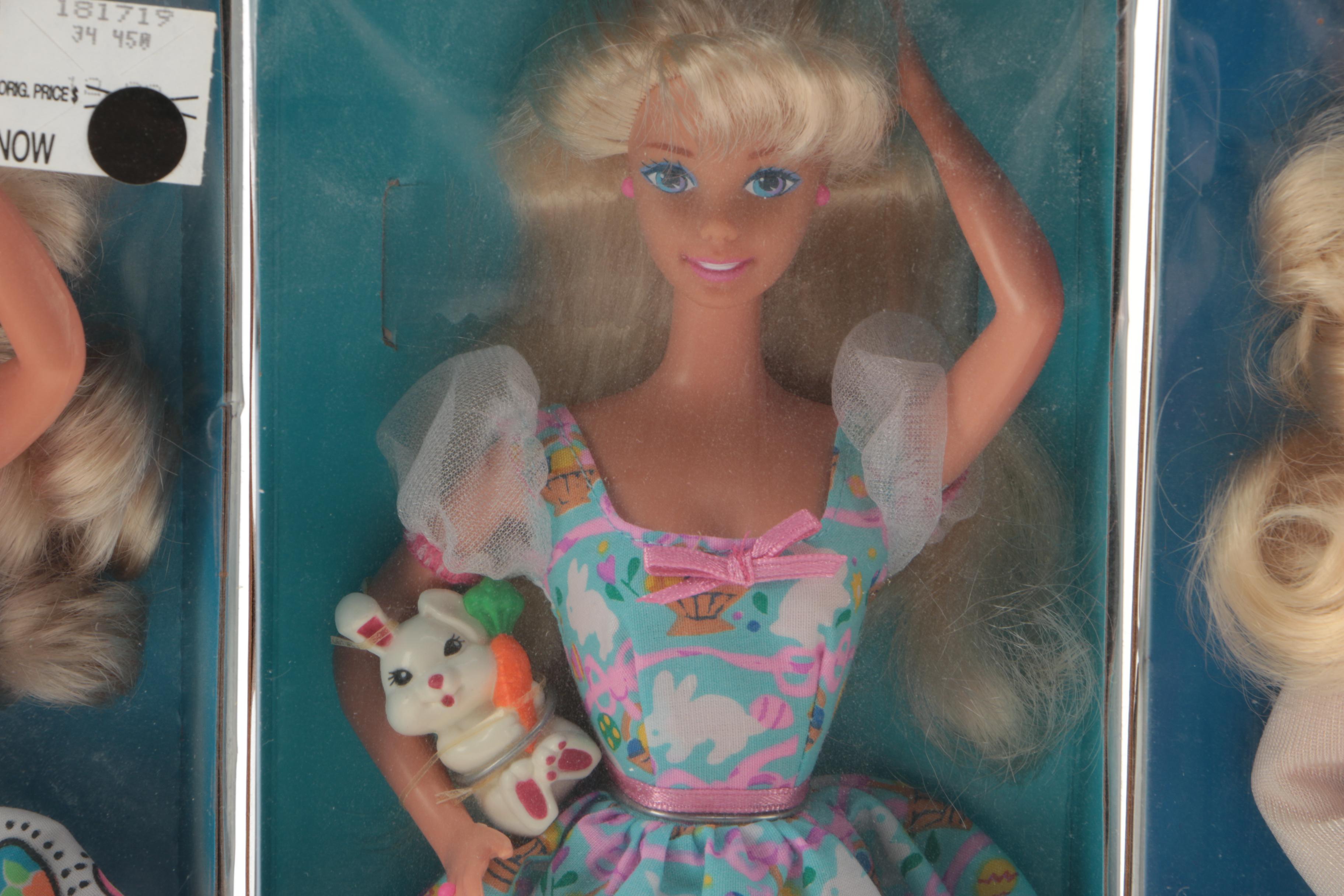 Vintage Mattel Barbie Dolls Featuring "Easter Fun"