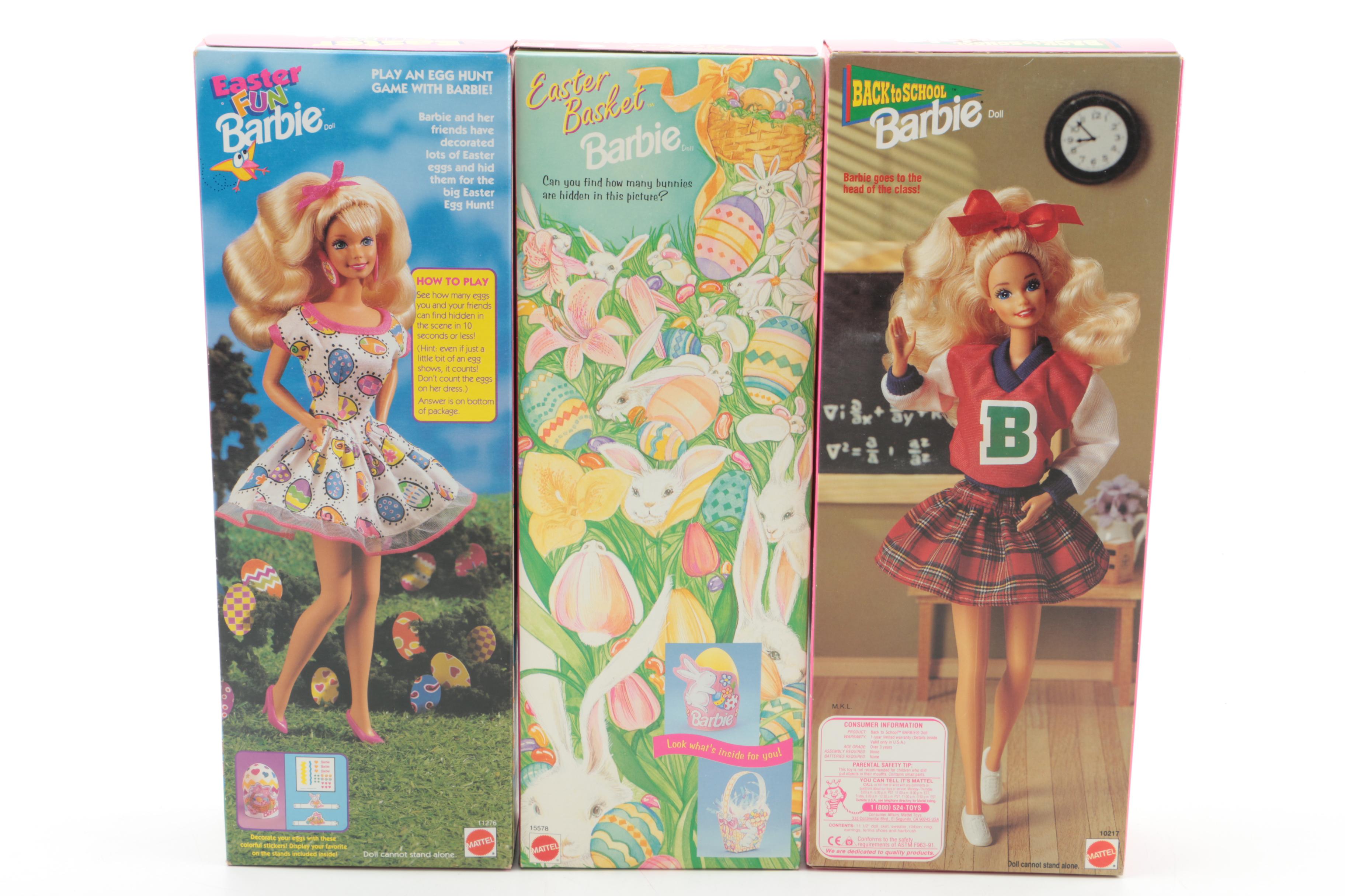 Vintage Mattel Barbie Dolls Featuring "Easter Fun"