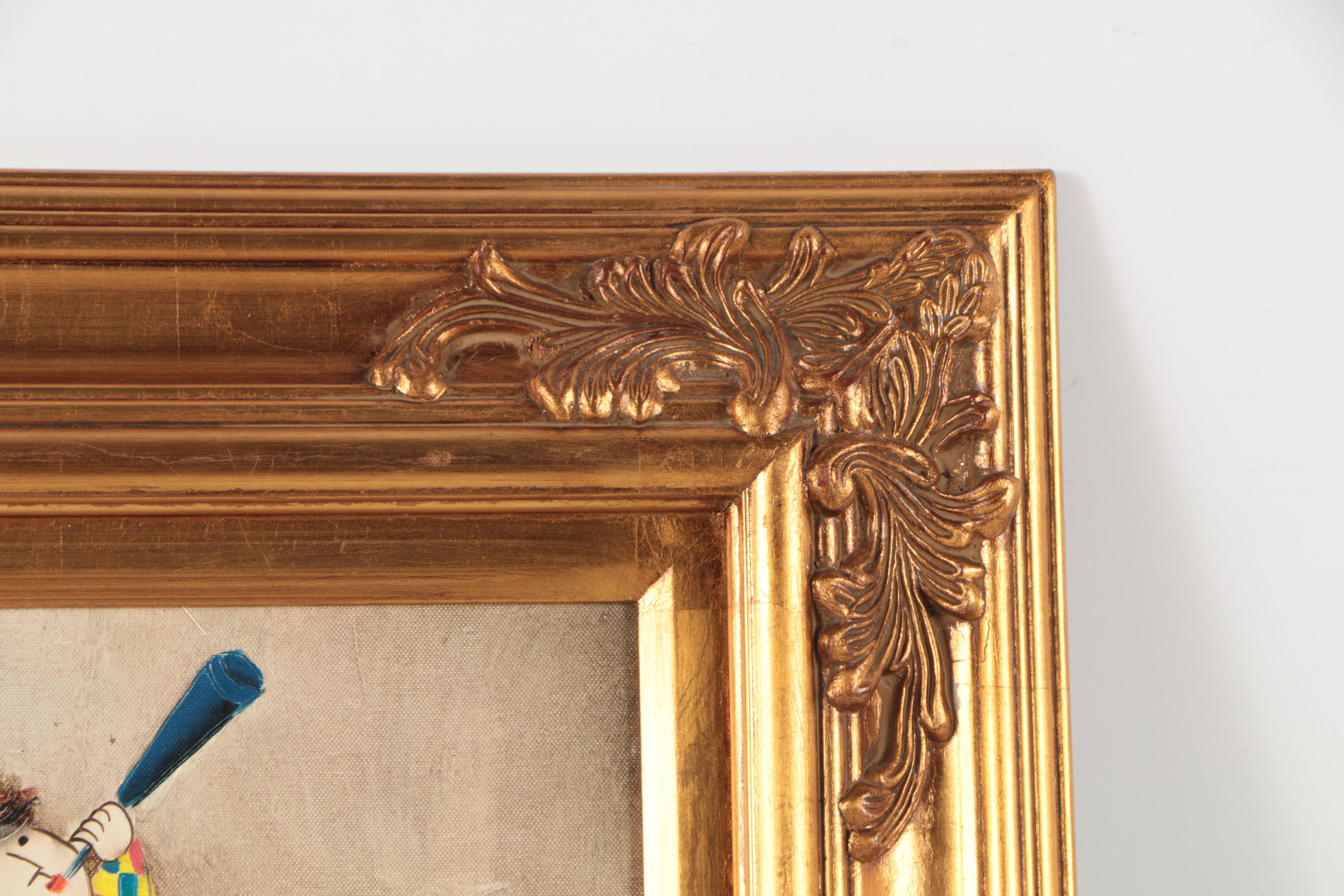 Joyce Roybal Oil Painting of Children with Horns