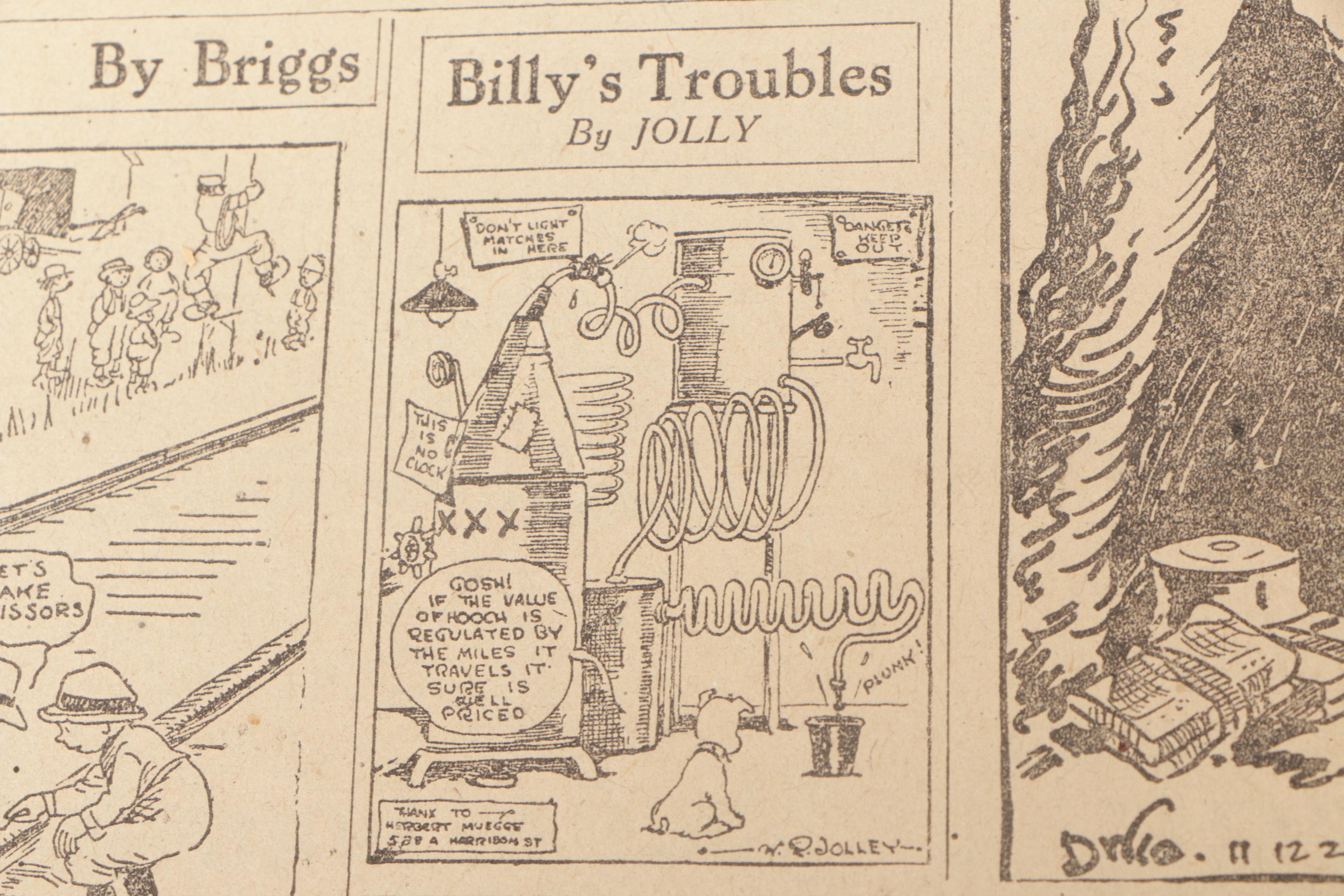 Bound 1923 "San Francisco Chronicle" Newspaper with CoA