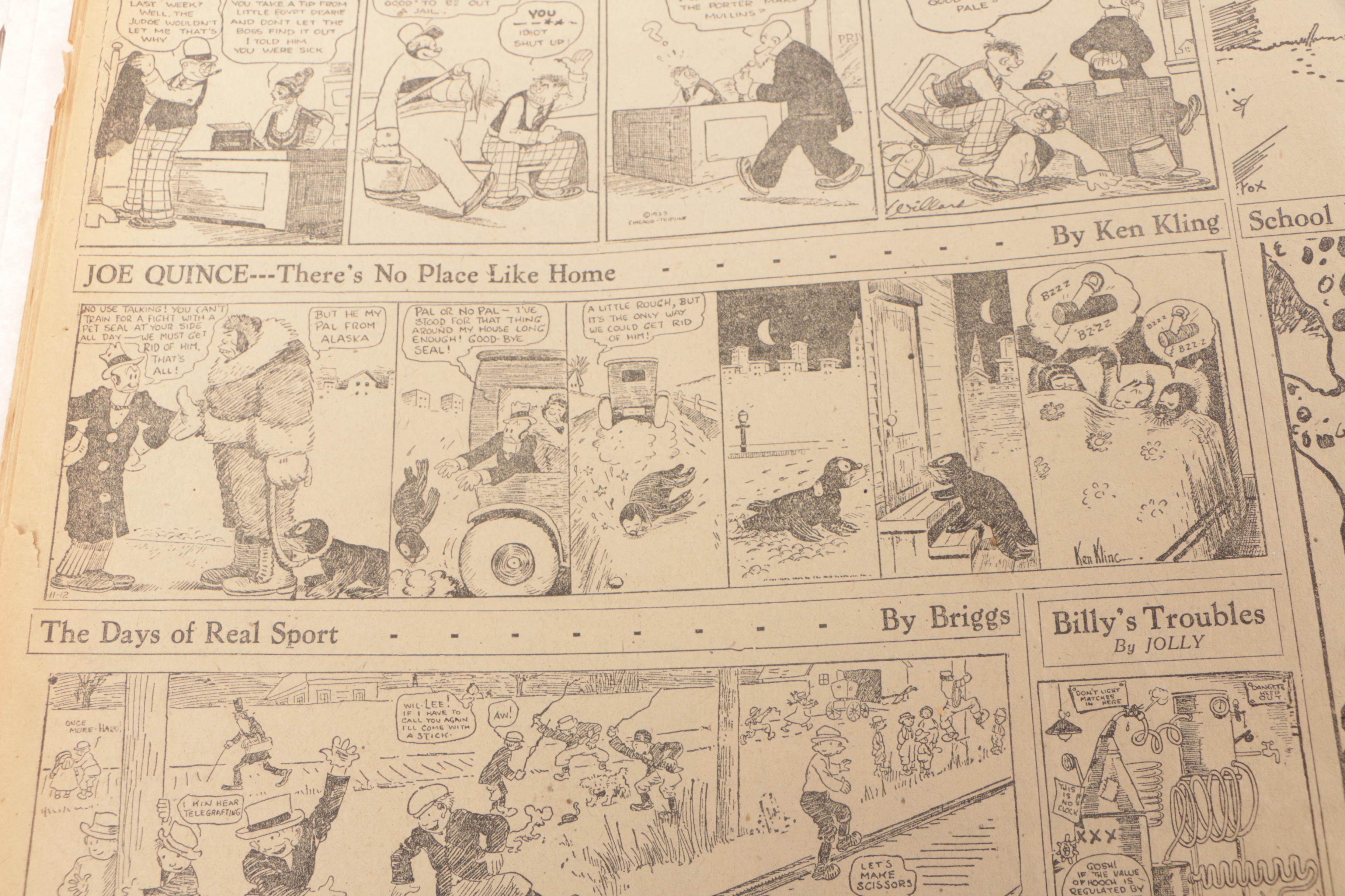 Bound 1923 "San Francisco Chronicle" Newspaper with CoA