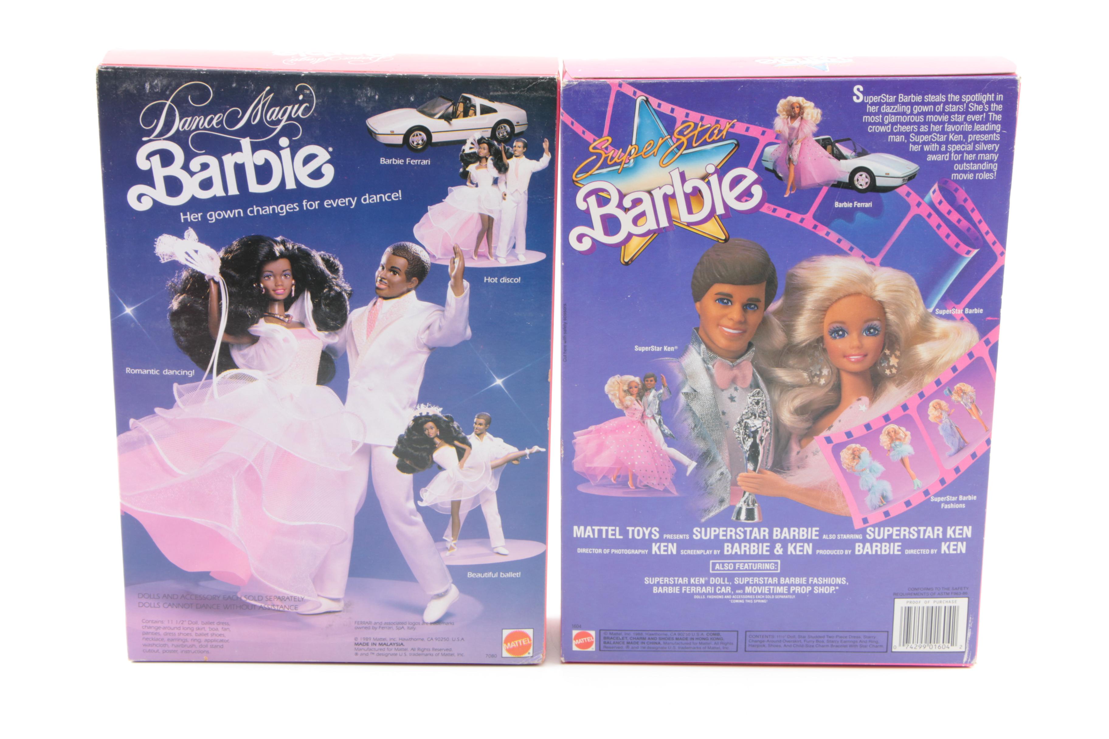 Vintage "Dance Magic" Barbies Including "Super Star"