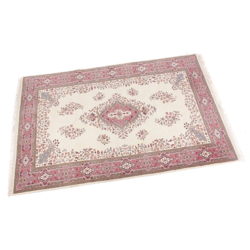 Hand-Knotted Indo-Persian Kerman Rug