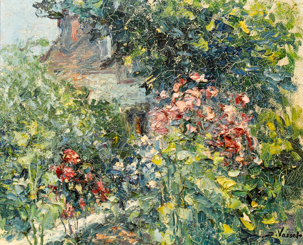 Vassel Oil Painting "Backyard at Marlotte"