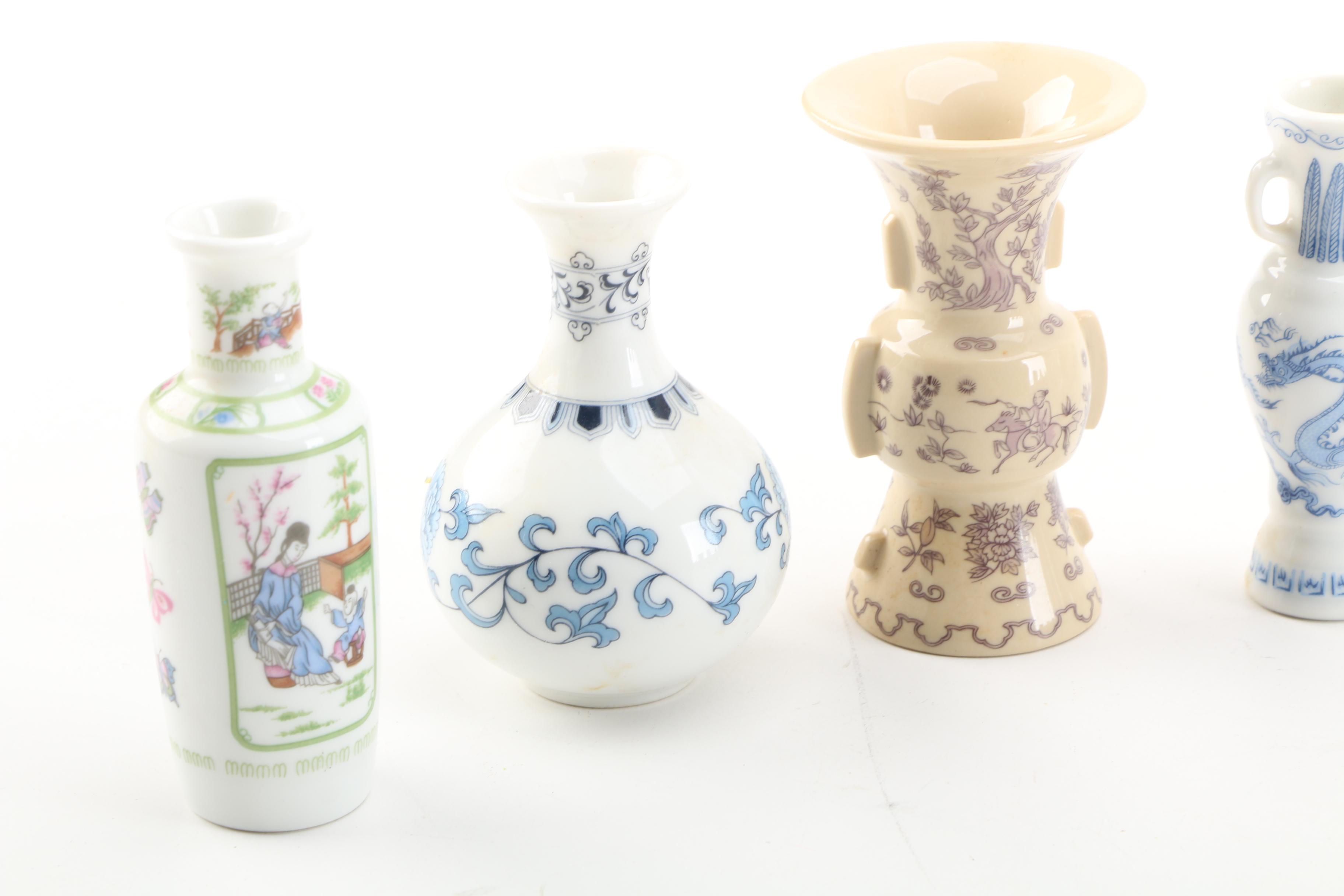 Miniature Vintage Japanese Bud Vases