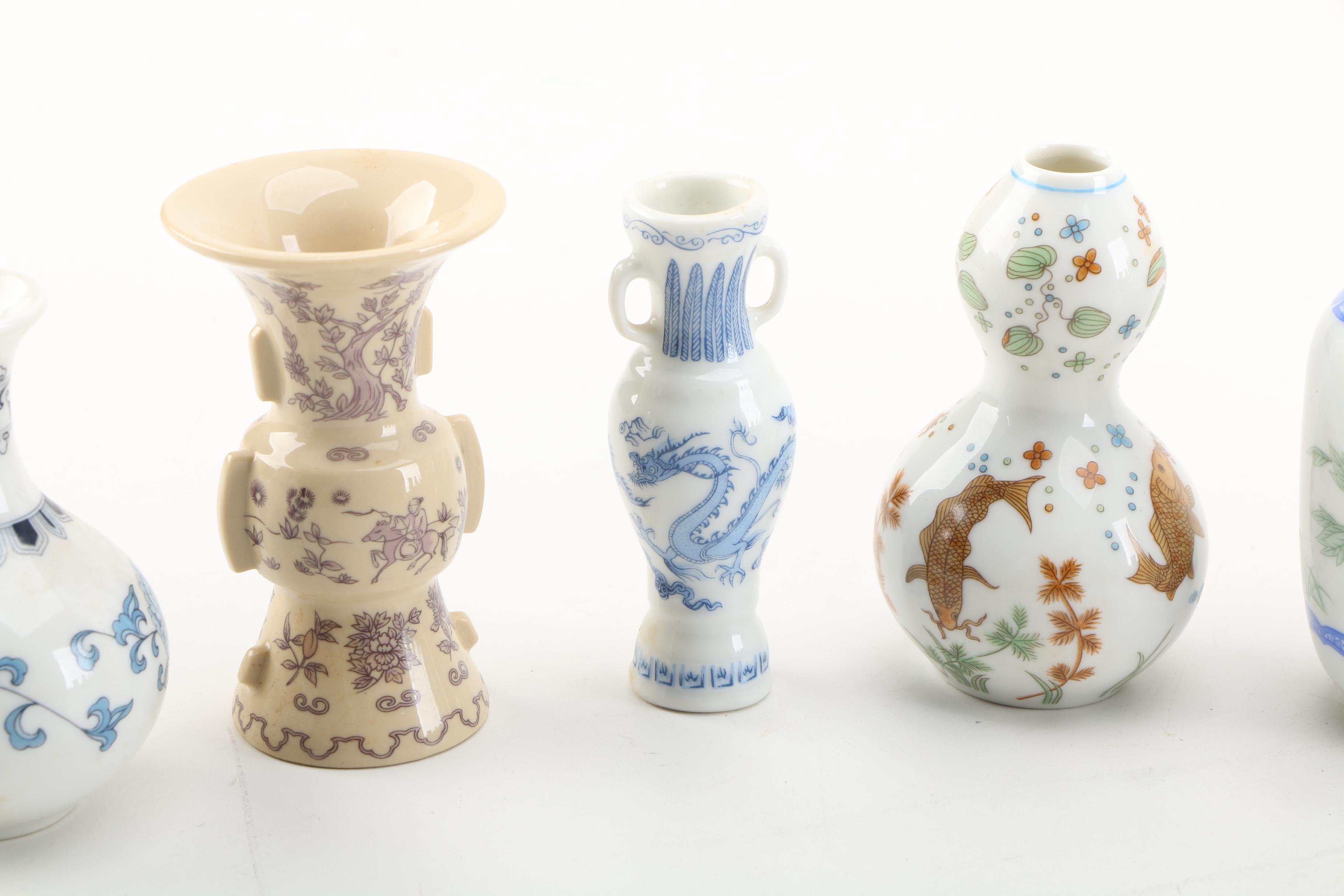 Miniature Vintage Japanese Bud Vases