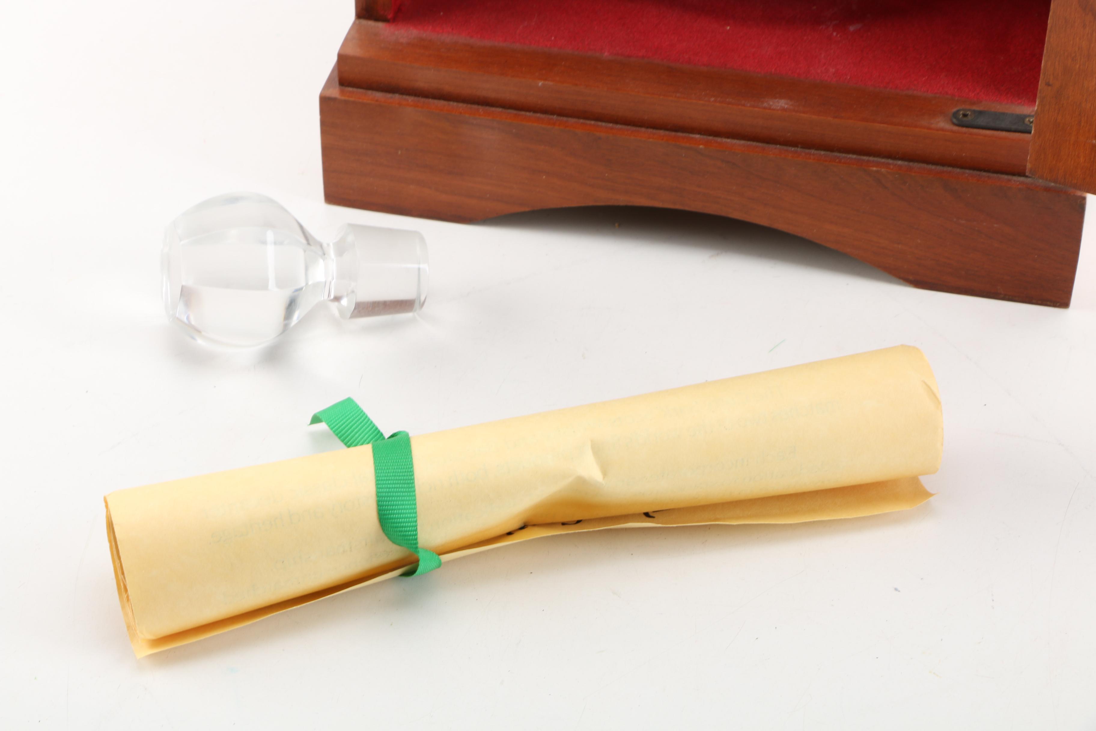 Baccarat Crystal "Cutty Sark Sea Captain's Decanter" and Wood Case