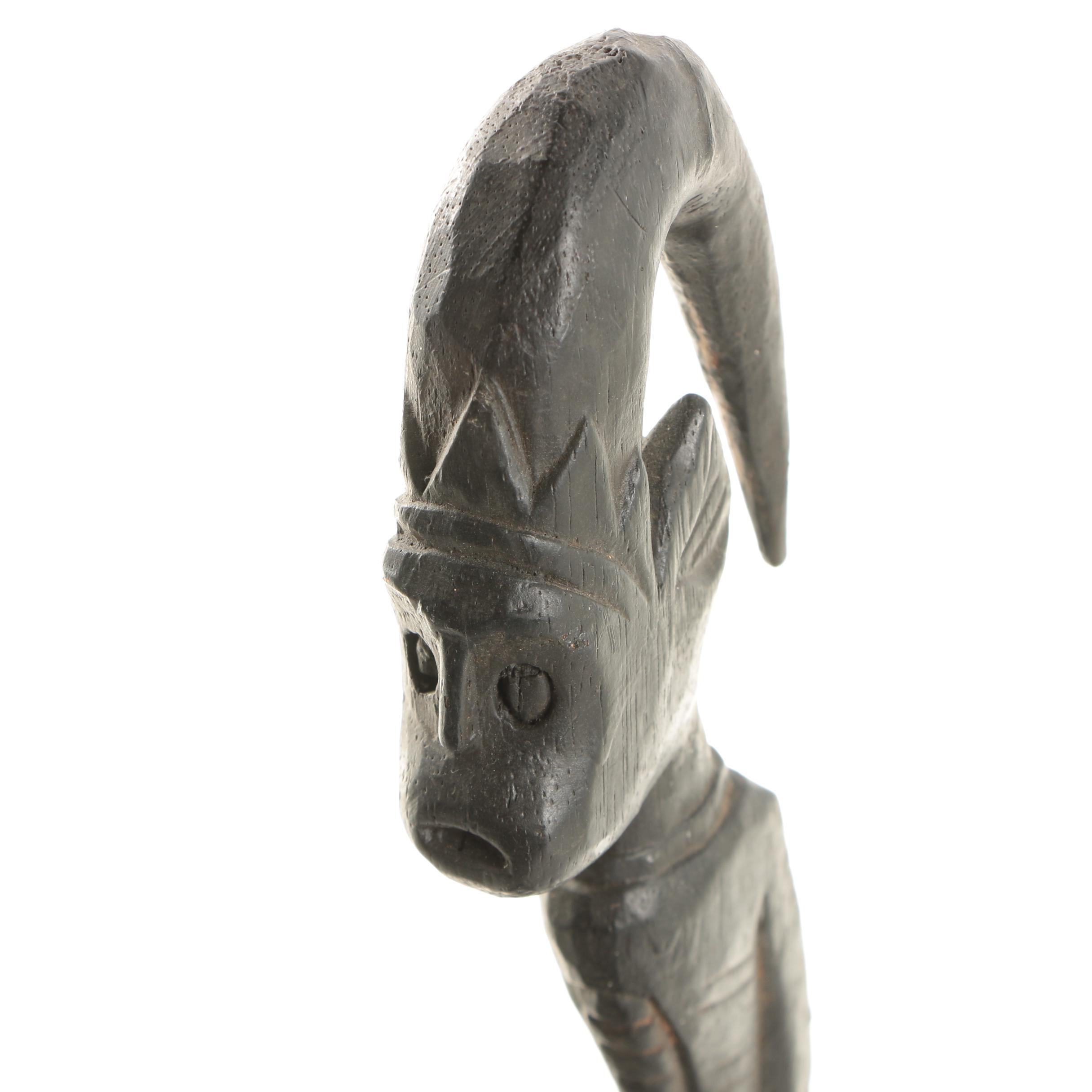 Wood and Brass African Style Sculptures