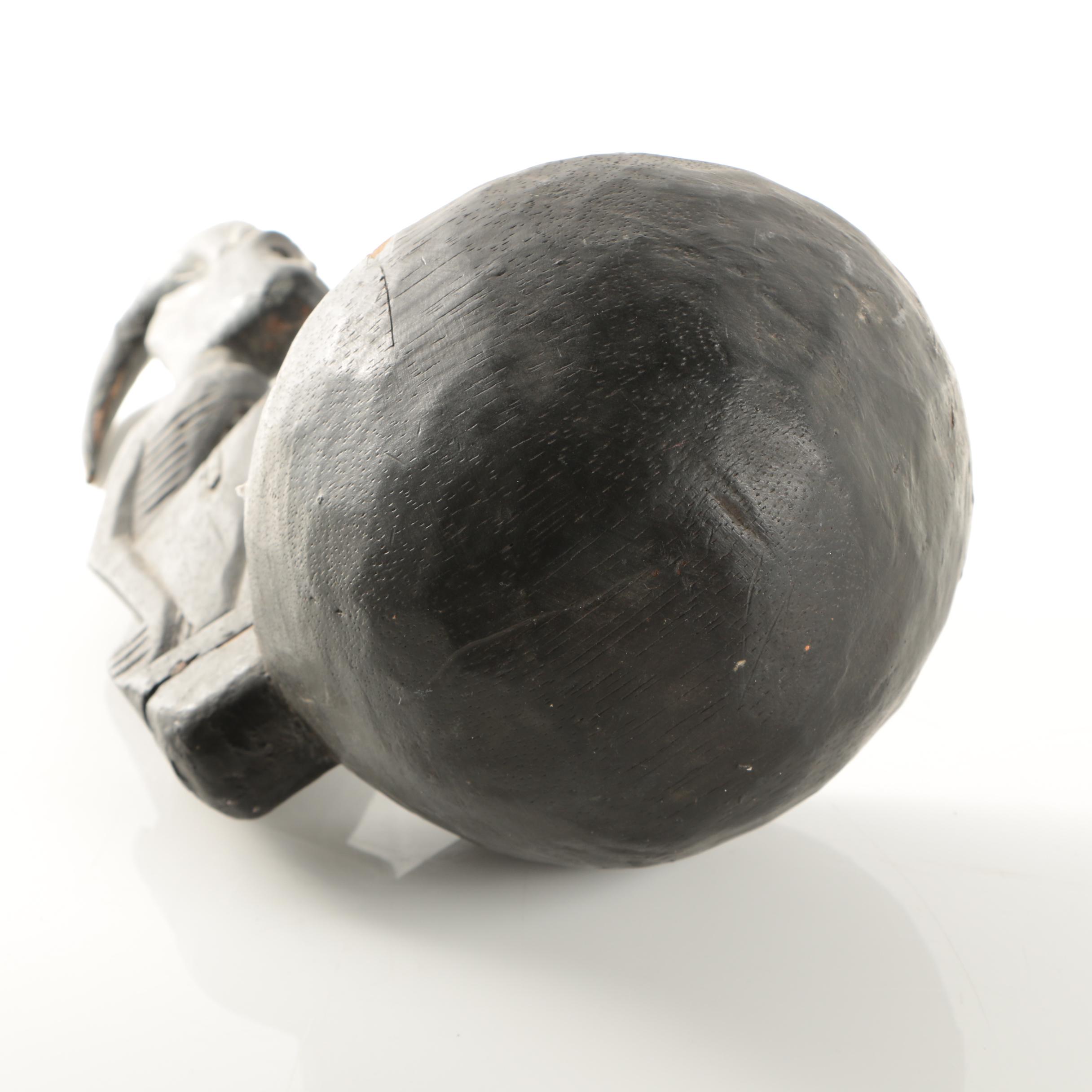 Wood and Brass African Style Sculptures