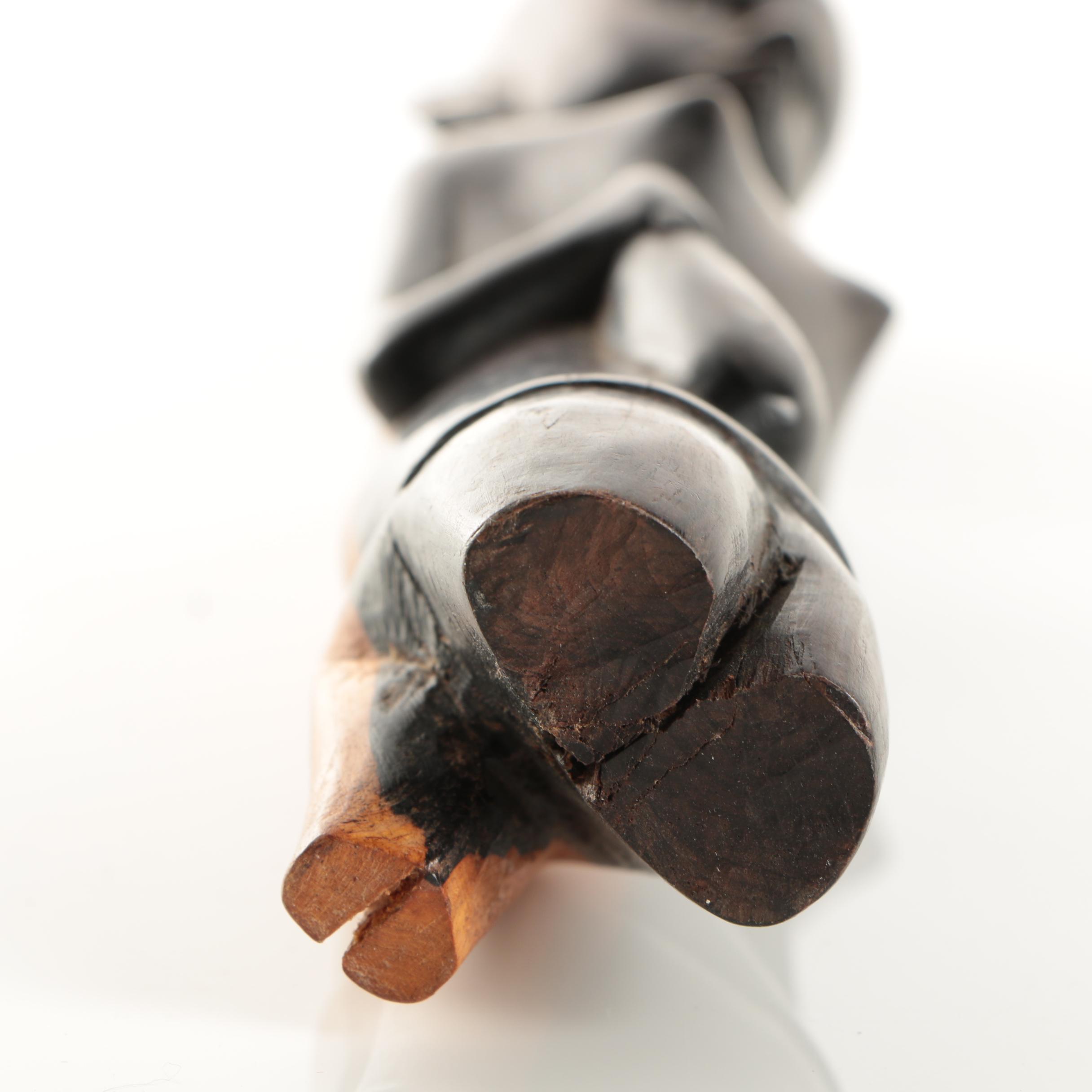 Wood and Brass African Style Sculptures