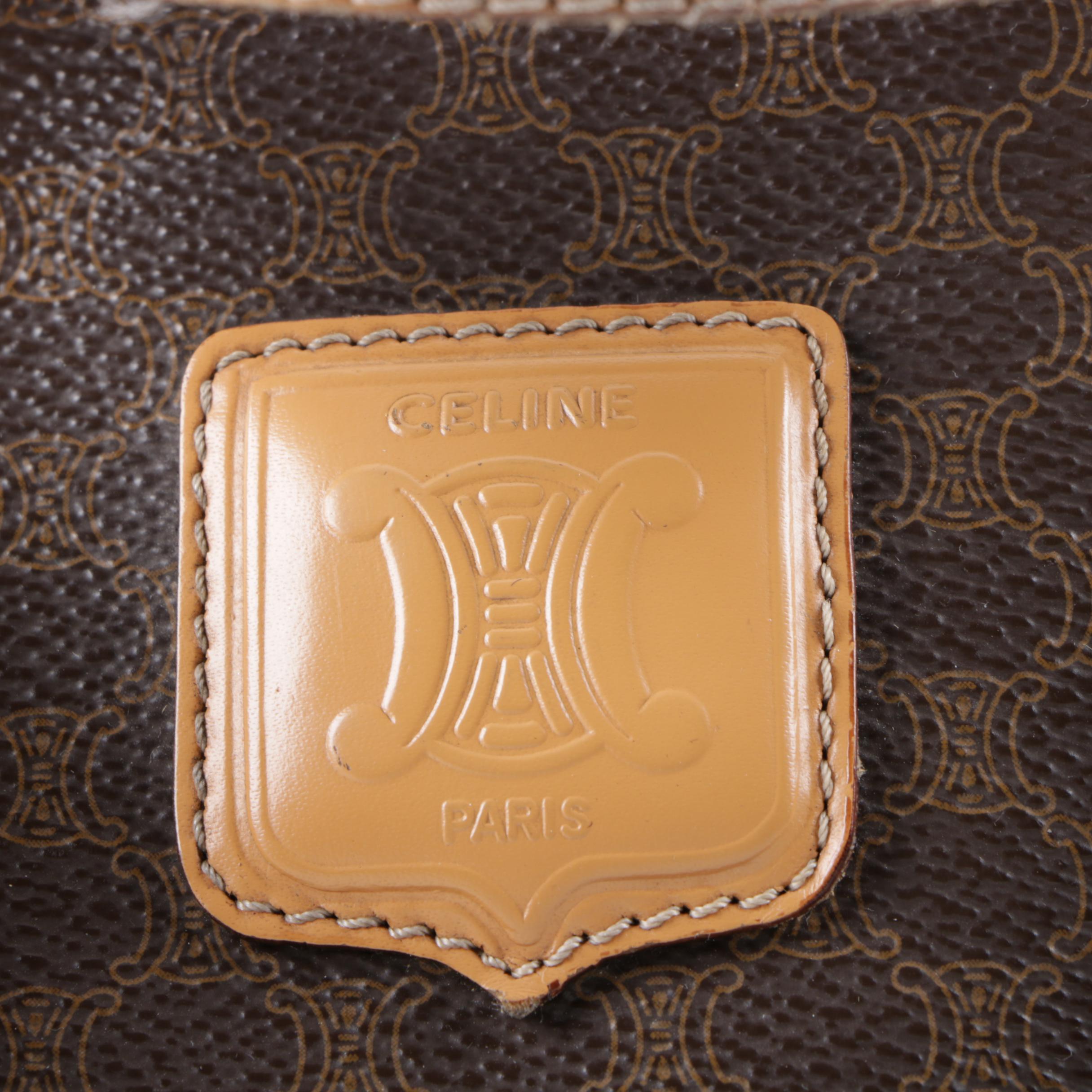 Céline Coated Canvas Macadam Handbag