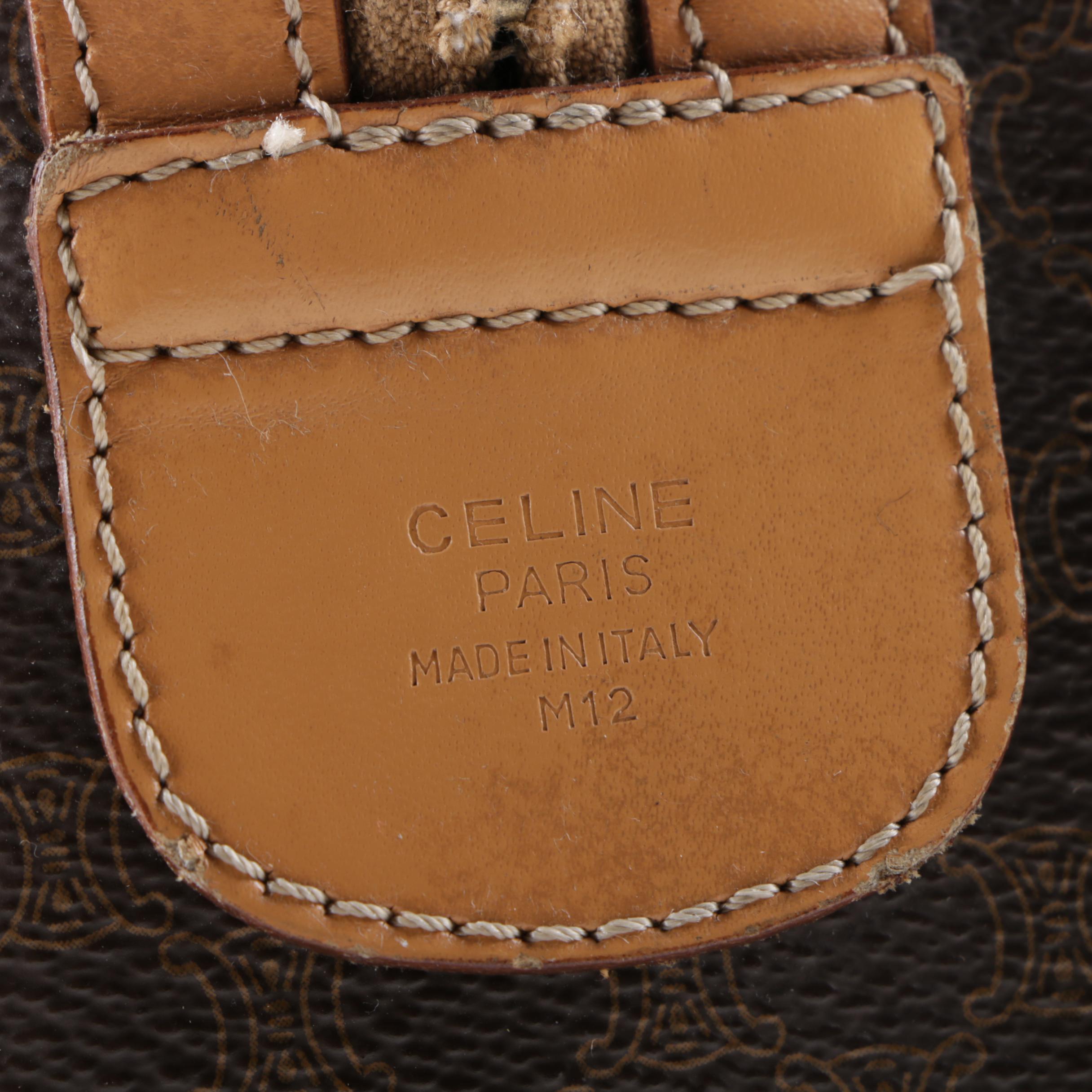 Céline Coated Canvas Macadam Handbag
