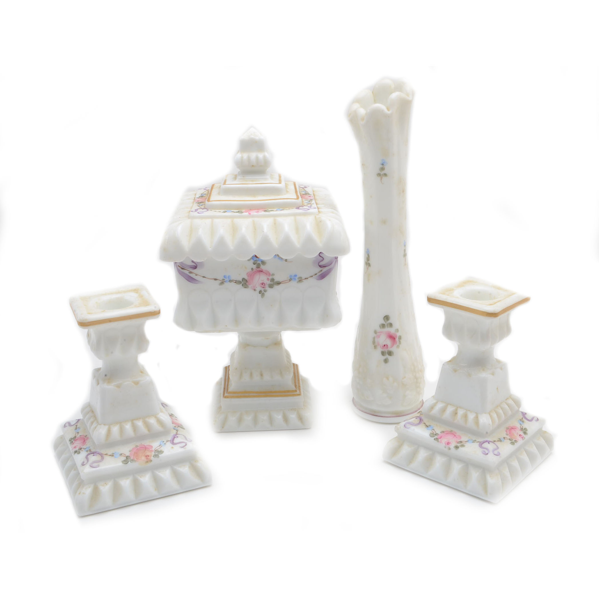 Collection of Westmoreland Milk Glass Decor